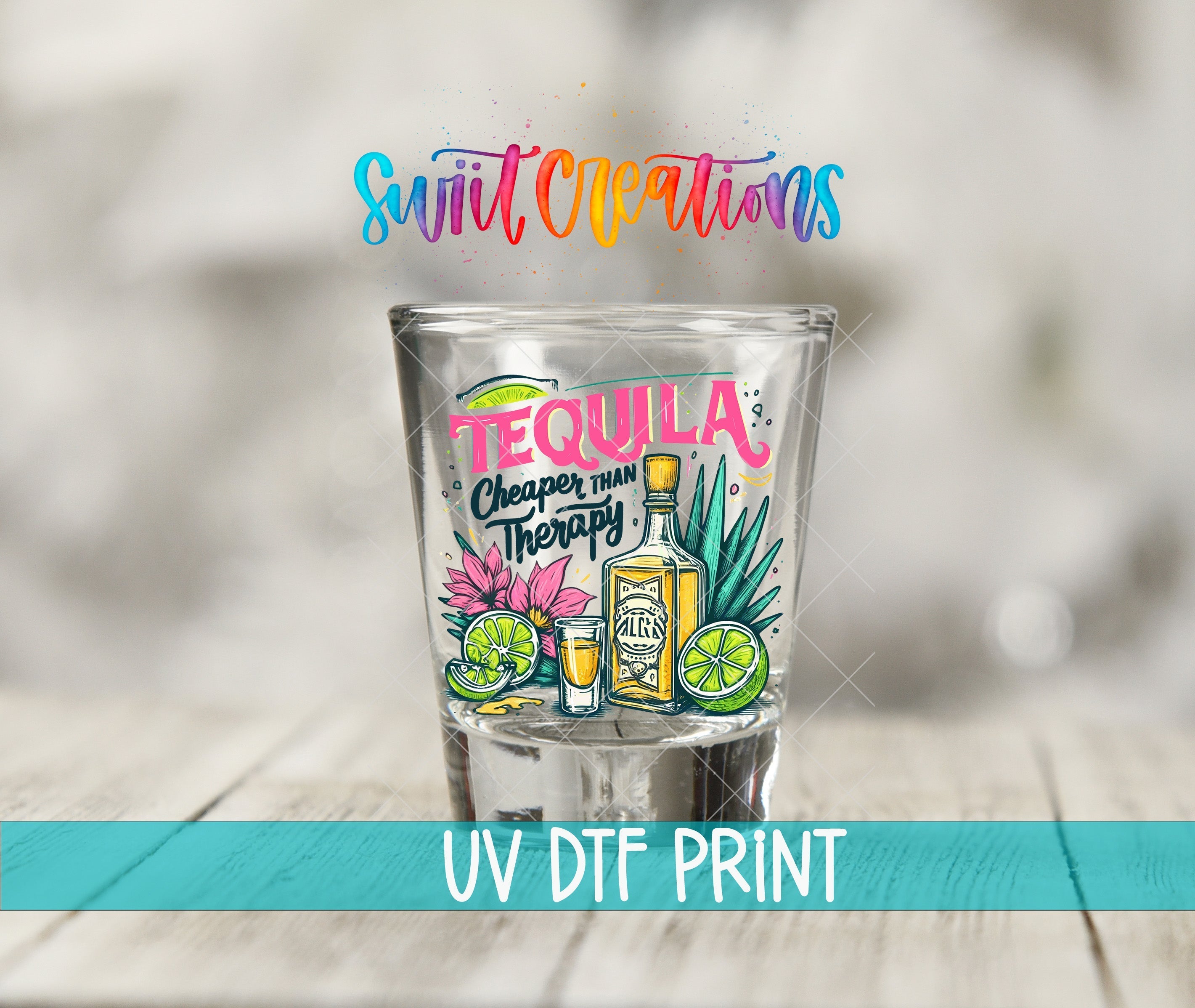 Shot Glass UV DTF Transfers - Swiit Creations