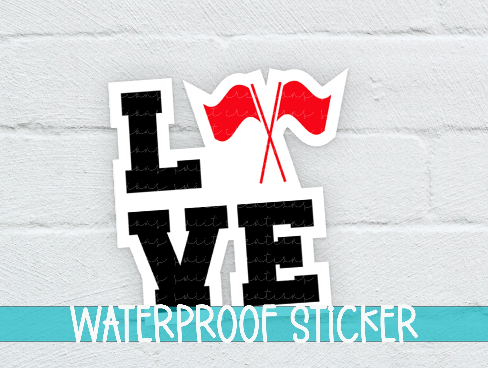 Love Color Guard Red Sticker SS286