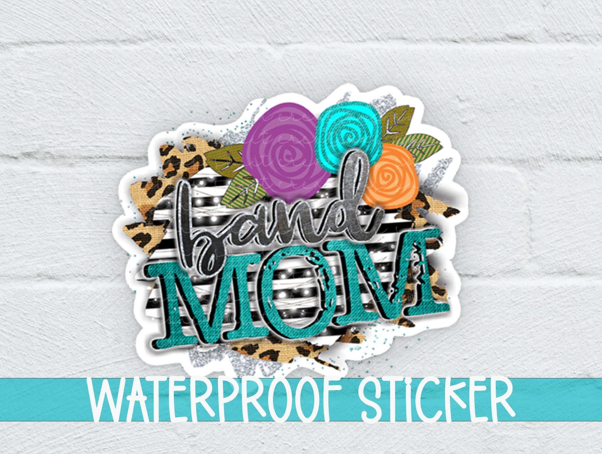a sticker that says, handmade mom waterproof sticker