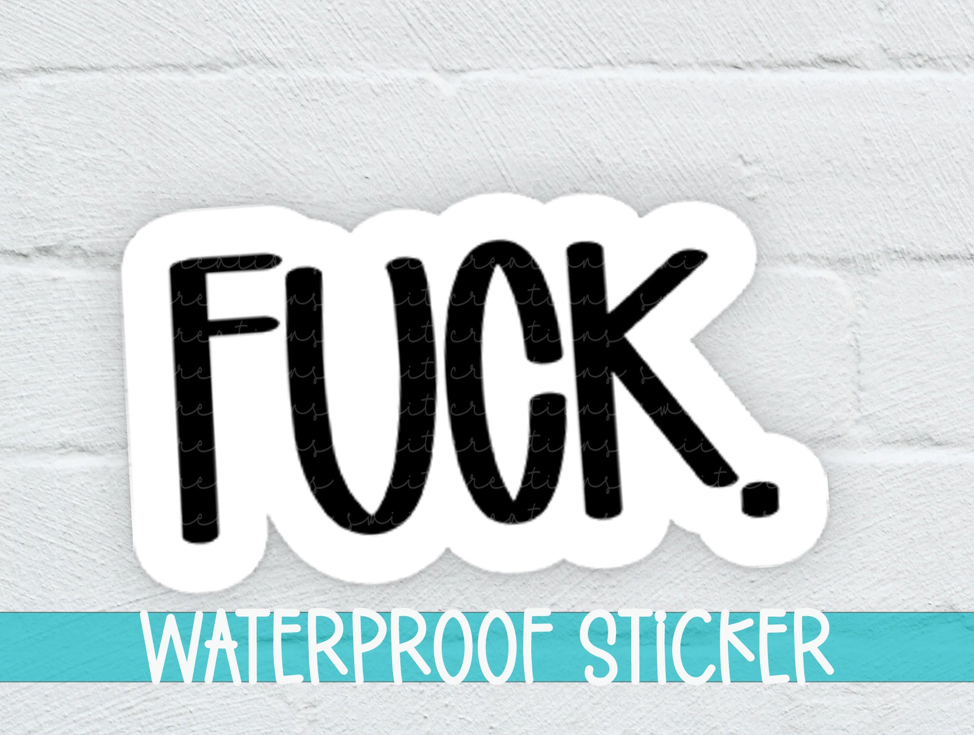 a sticker with the word fluk on it