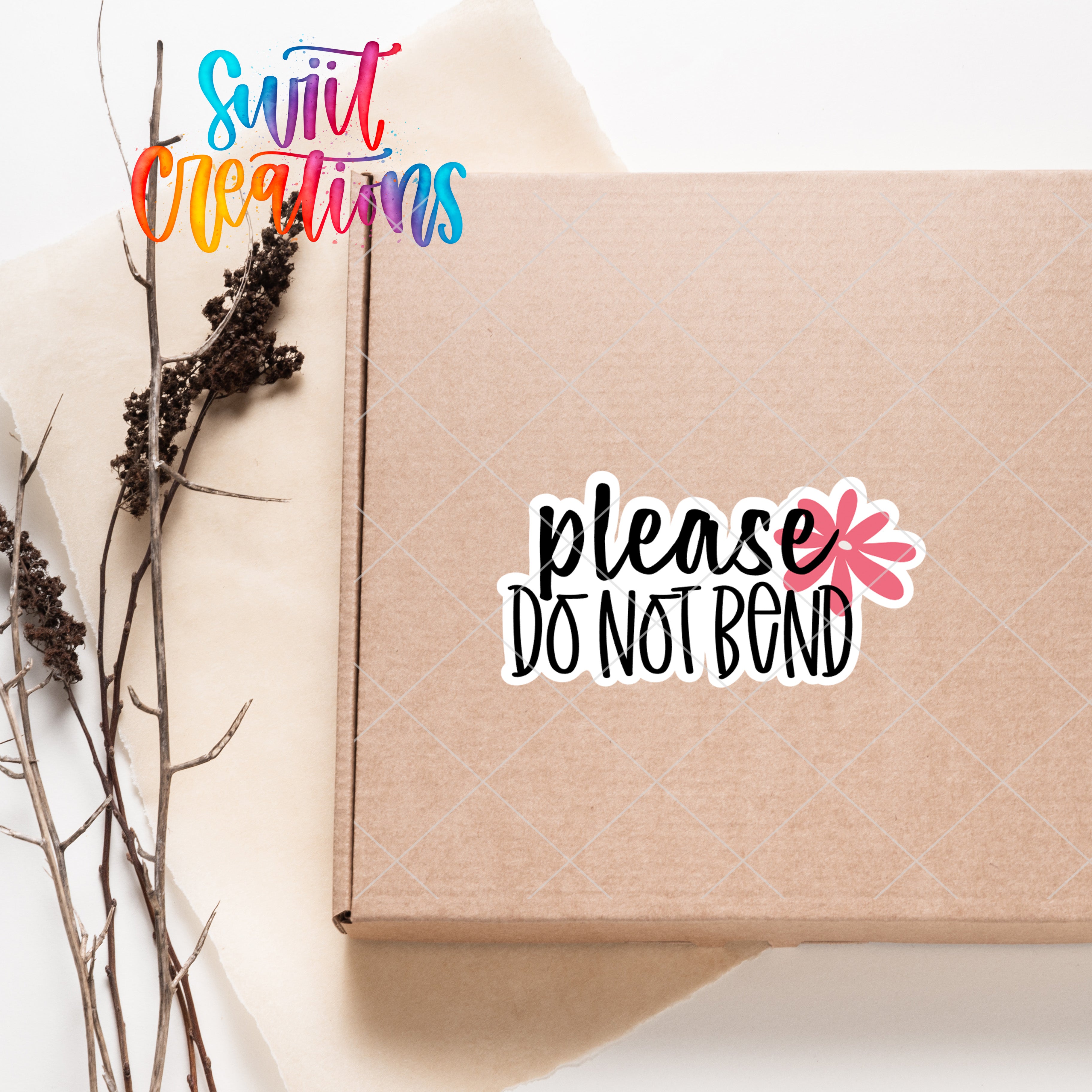 a box with a sticker that says please do not band