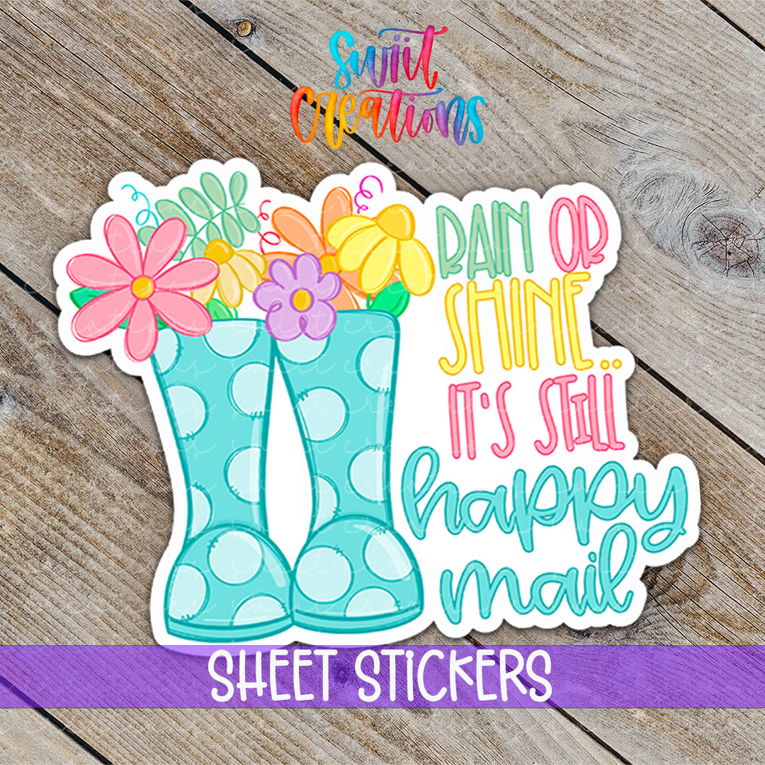 a sticker of a boot with flowers on it