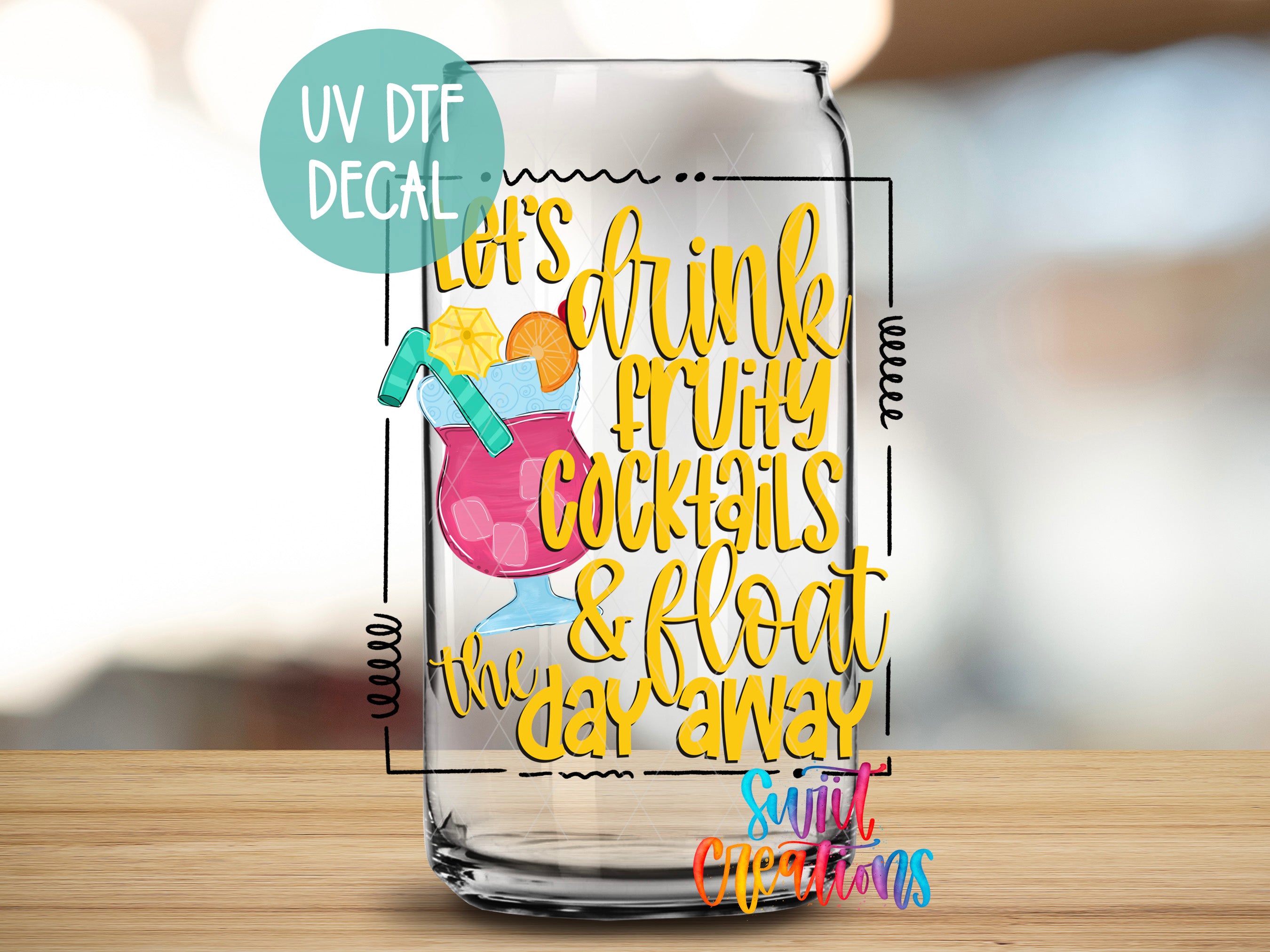 a close up of a glass on a table