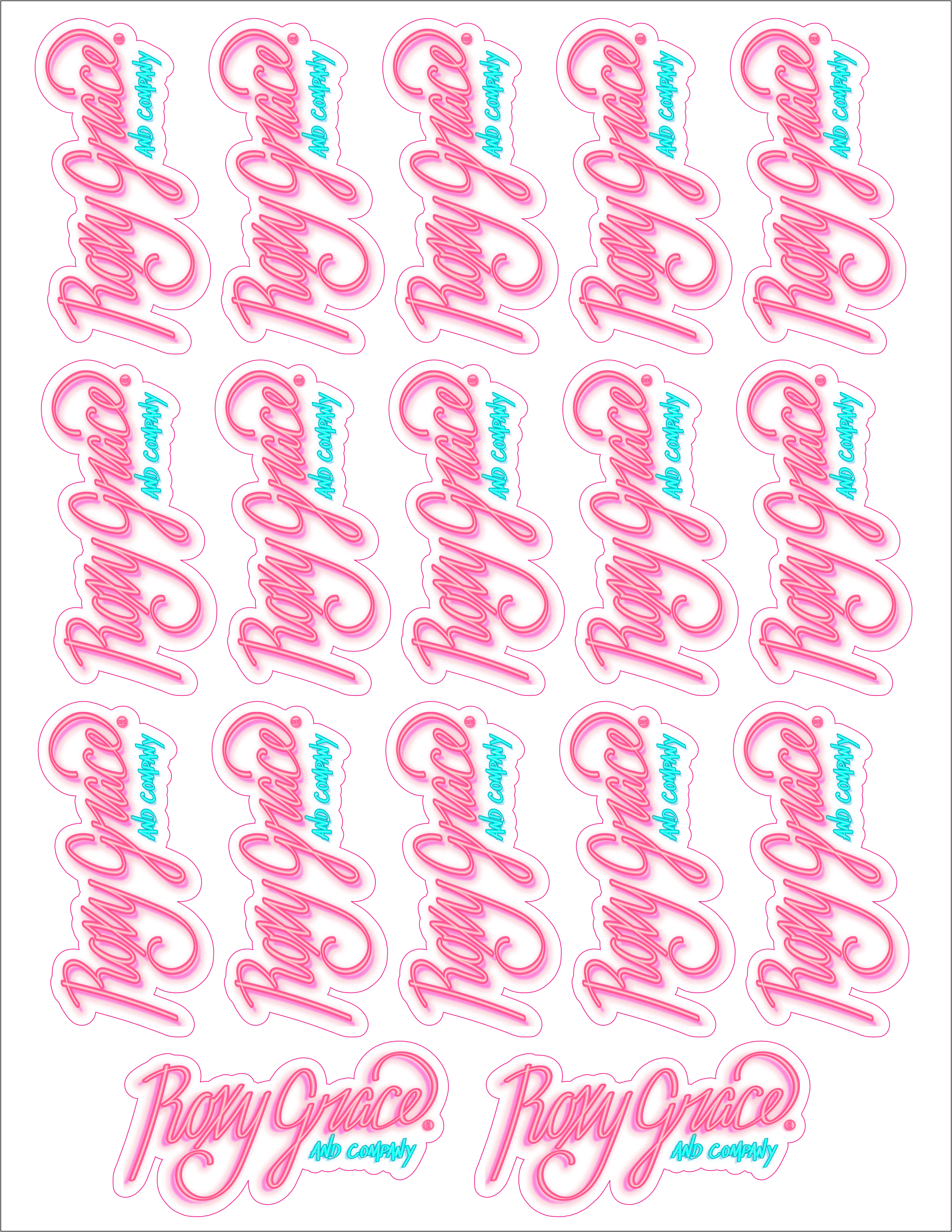 Roxy Grace 3" Sticker (RG03)