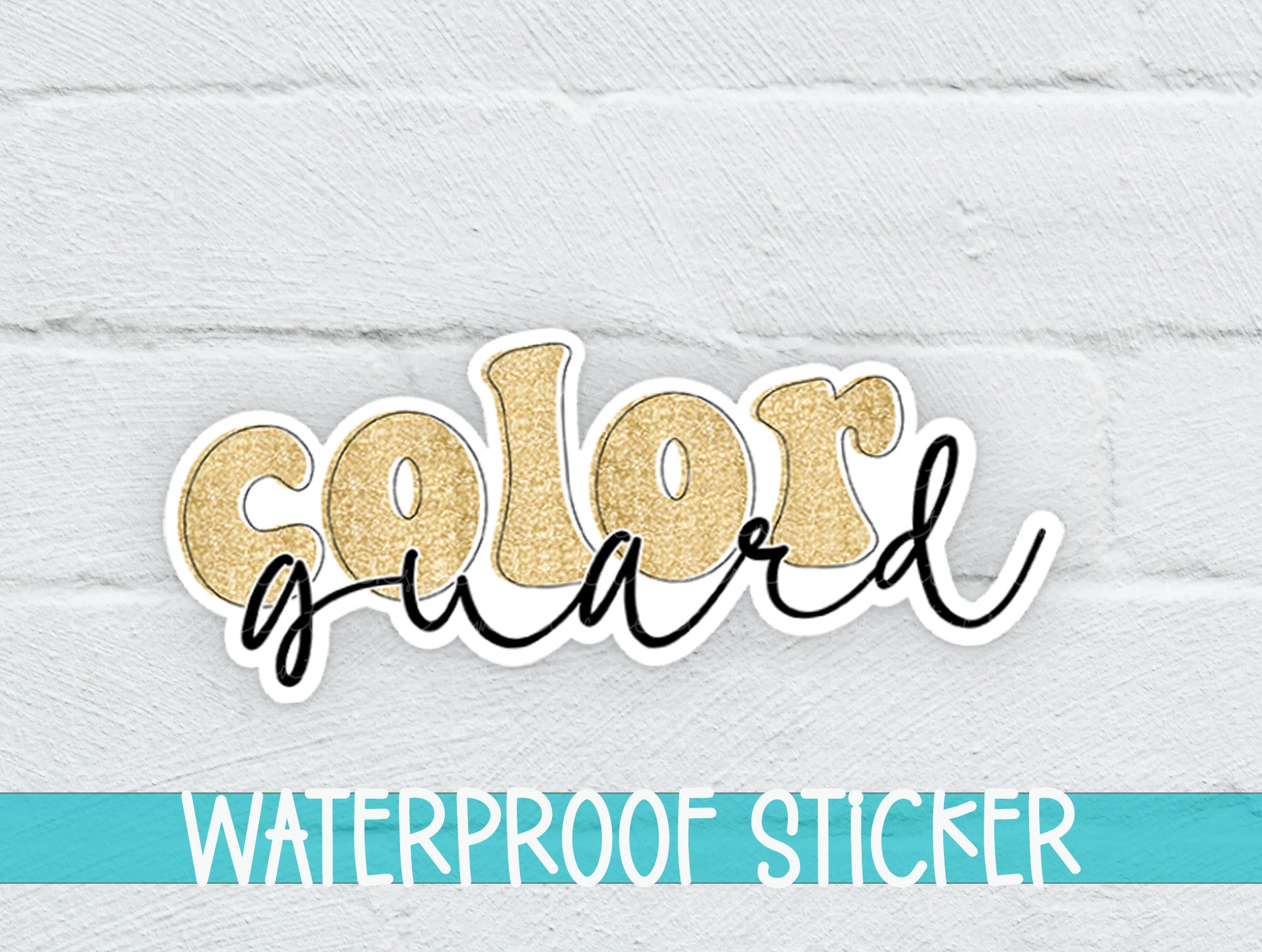 Color Guard Gold Glitter Sticker SS966