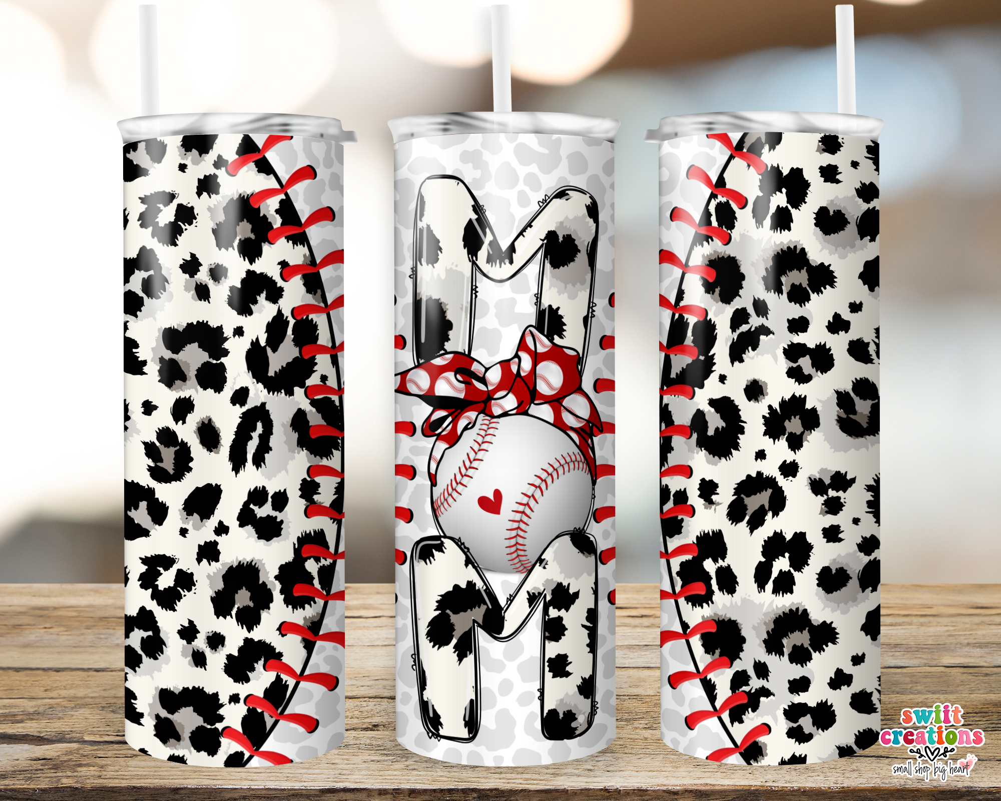Baseball Mom Cheetah Tumbler (T528)