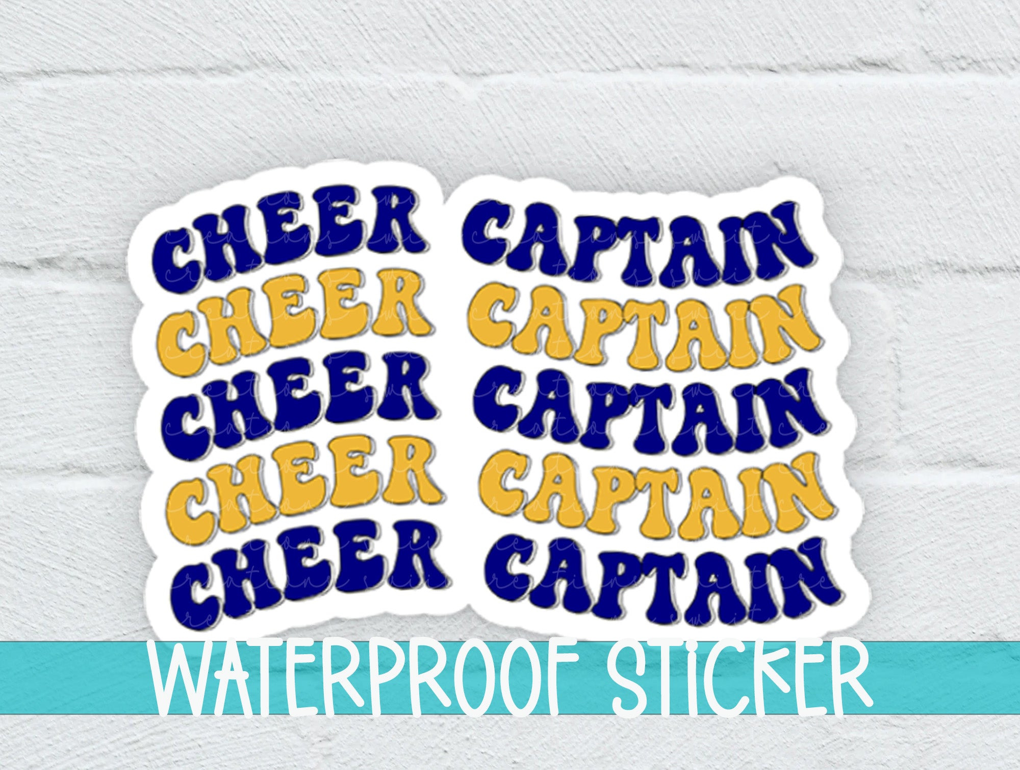 a sticker with the words, cheer captain, cheer captain, cheer captain,
