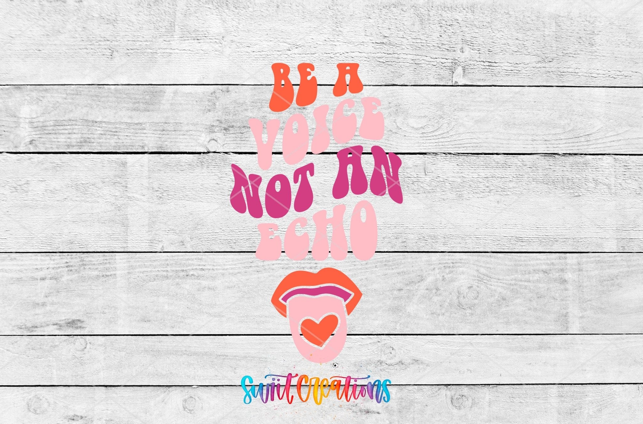 Be A Voice Not An Echo Motel Keychain UV DTF Transfer | Inspirational Retro Decal | MK2098 - Swiit Creations
