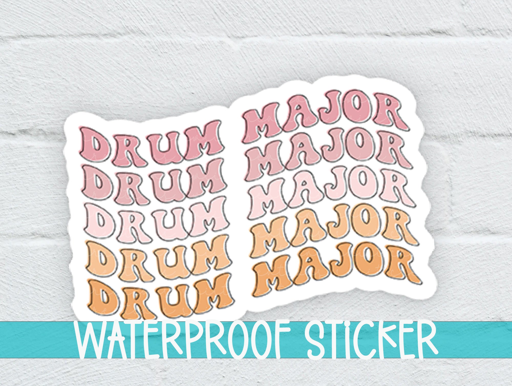 a sticker with the words waterproof sticker on it