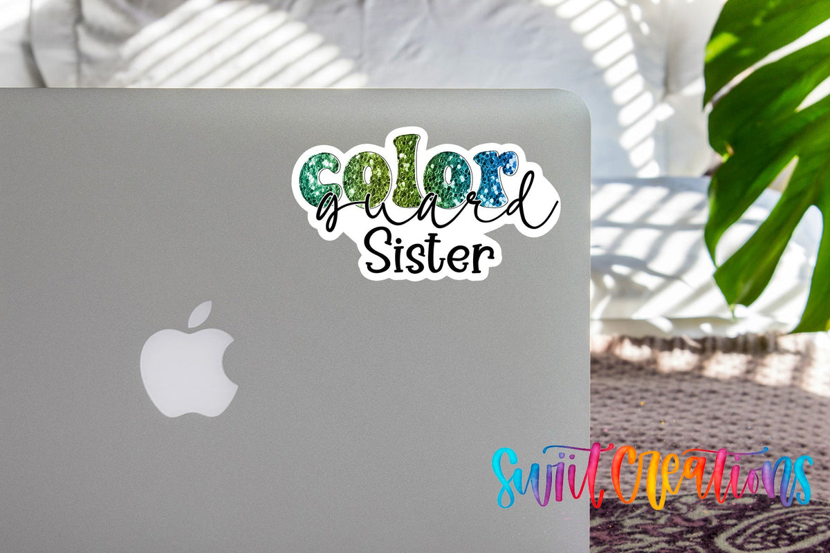 Color Guard Sister Waterproof Vinyl Sticker | SS600 - Swiit Creations