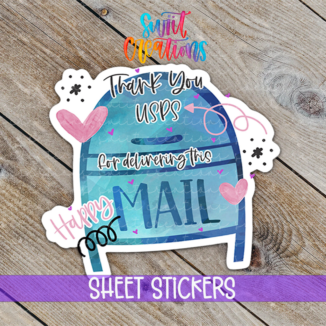 a sticker that says, thank you usp for delivering mail