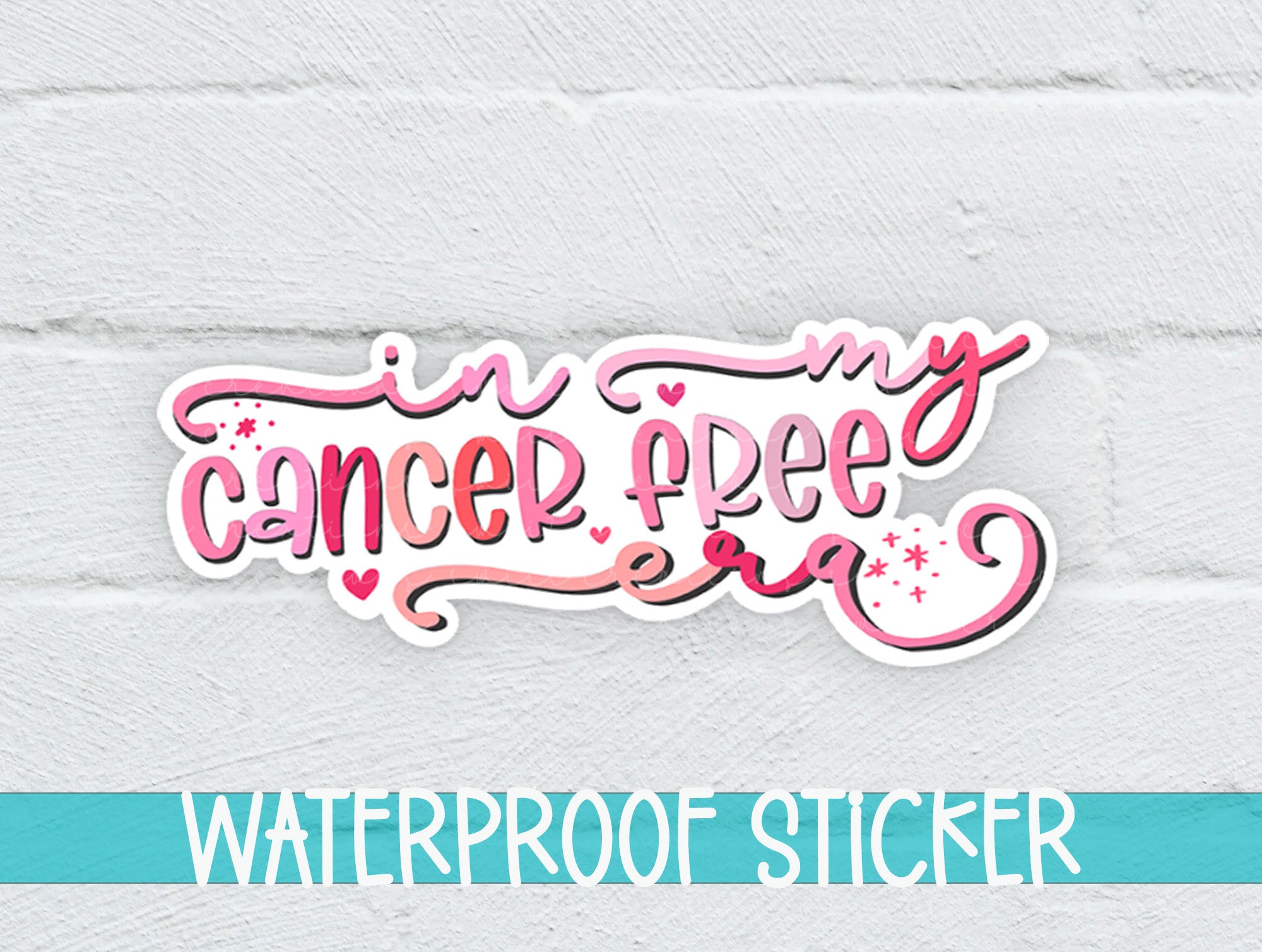 a sticker that says i'm my cancer pee waterproof sticker
