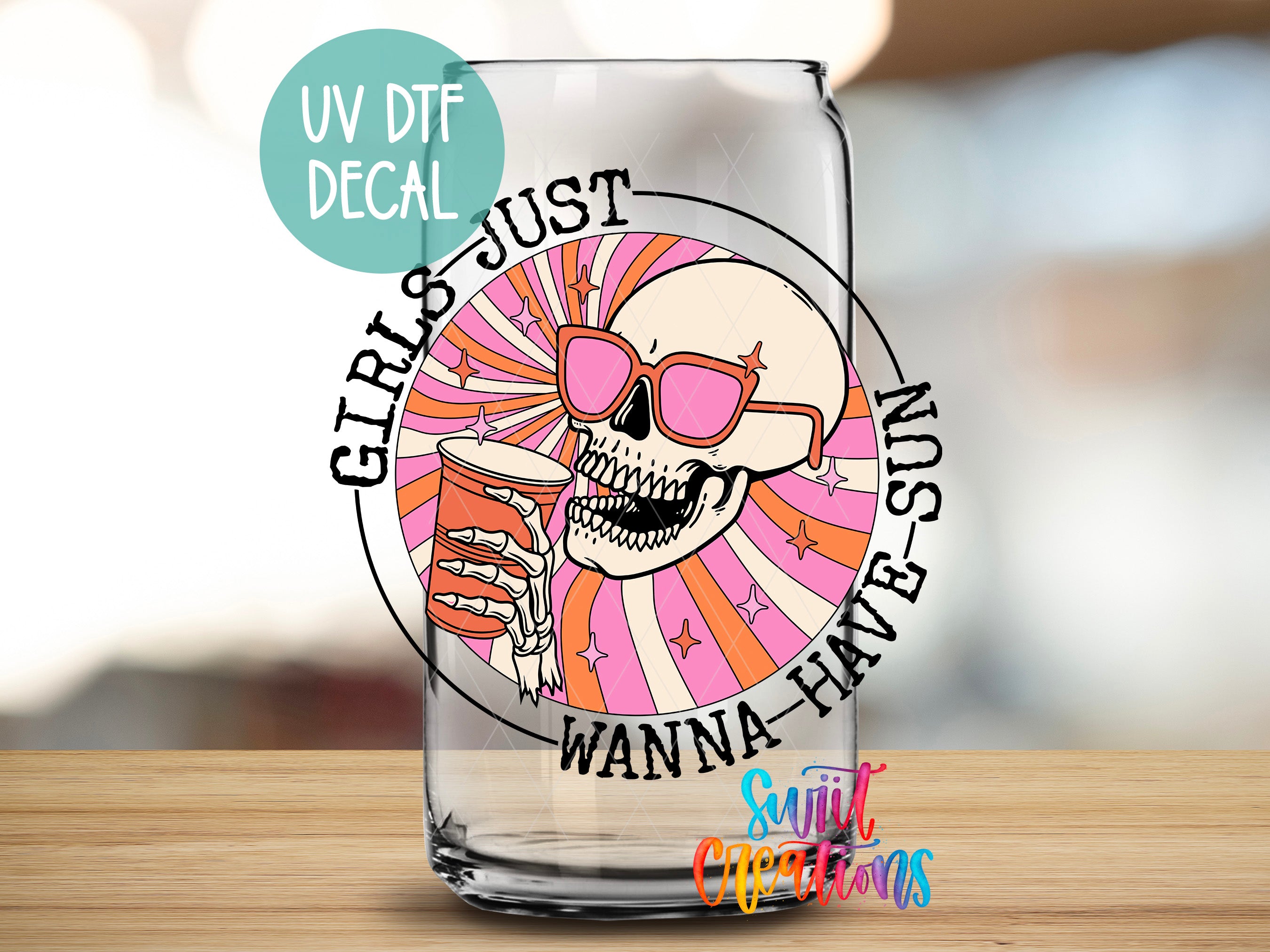 a close up of a glass on a table