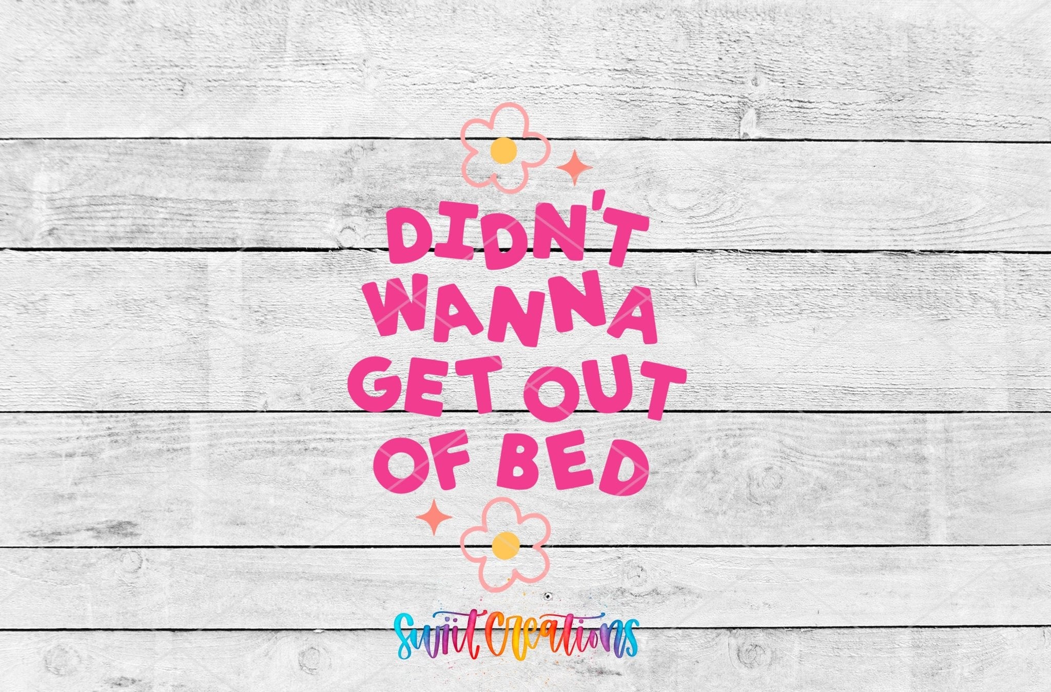 Didn't Wanna Get Out Of Bed Motel Keychain UV DTF Transfer | Funny Morning Decal | MK2112 - Swiit Creations