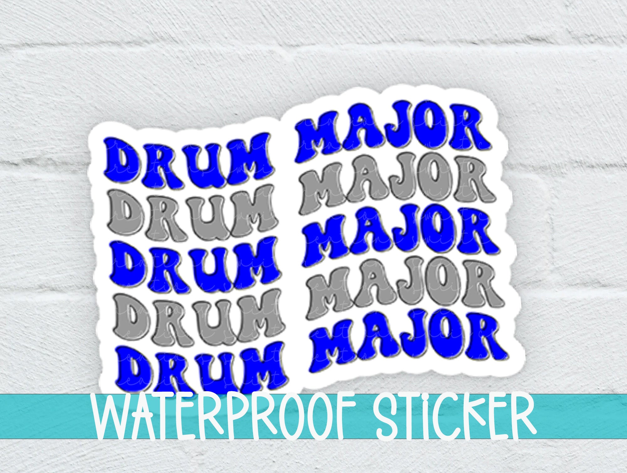 a sticker that says drum major drum major drum major drum major drum major drum
