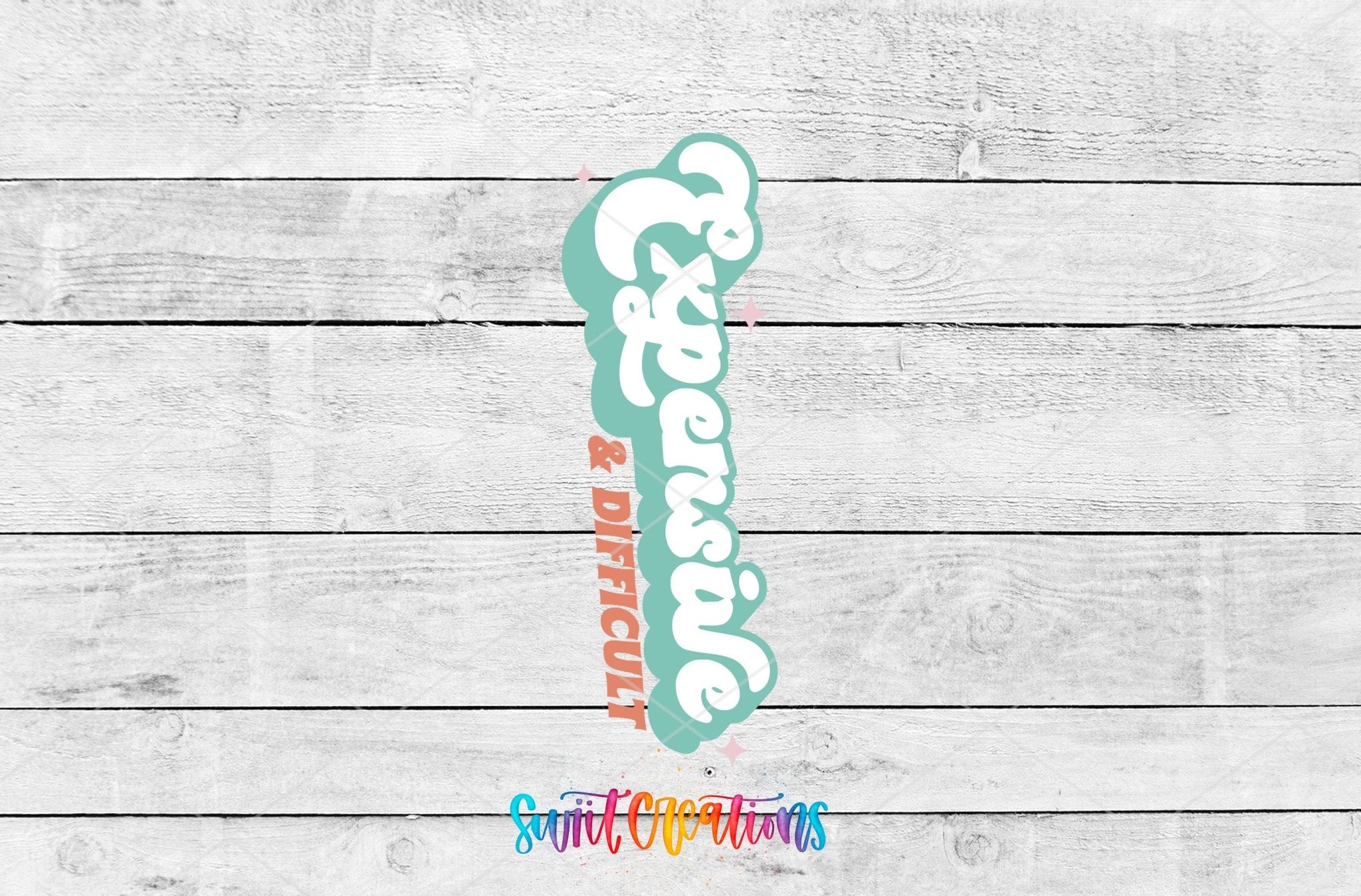 Expensive And Difficult Motel Keychain UV DTF Transfer | Funny Sassy Quote | MK2108 - Swiit Creations