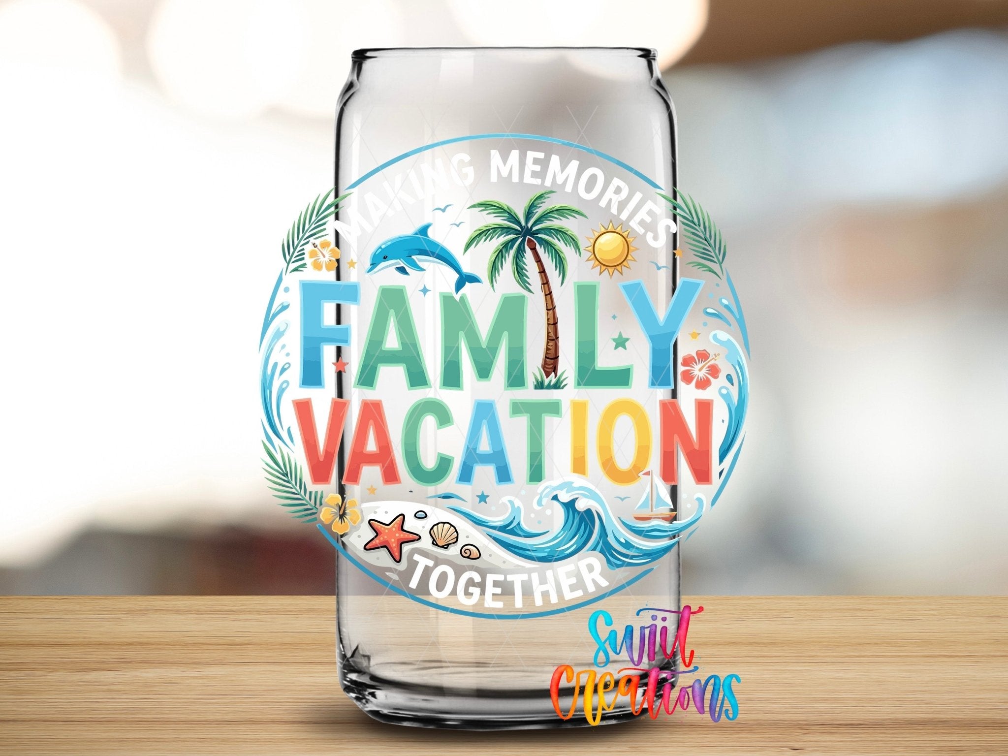 Family Vacation Making Memories Beach UV DTF Tumbler Transfer Decal | UV2005 - Swiit Creations