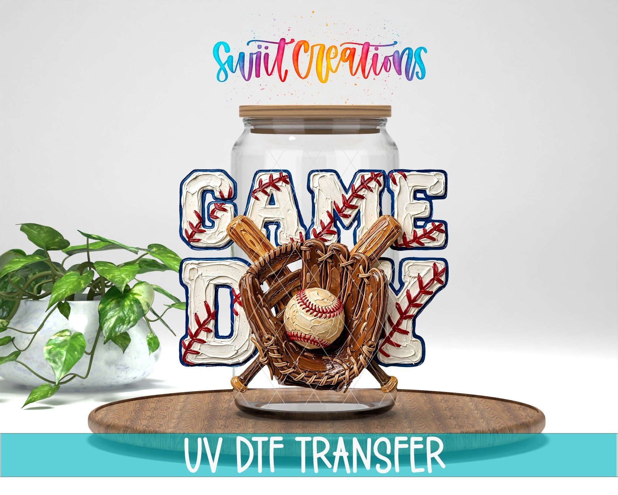 Game Day Baseball Sports UV DTF Tumbler Transfer Decal | UV2006 - Swiit Creations