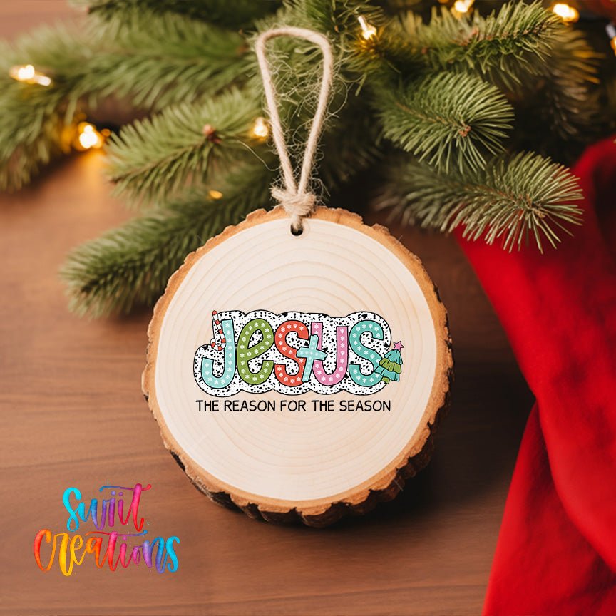 Jesus is the Reason for the Season Christmas UV DTF Ornament Transfer | O-1211 - Swiit Creations