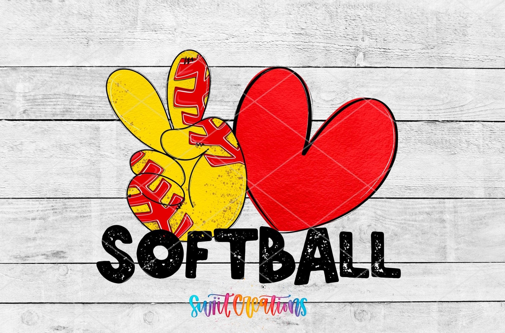 Peace Love Softball Motel Keychain UV DTF Transfer | Sports Fan Design | MK1551 - Swiit Creations