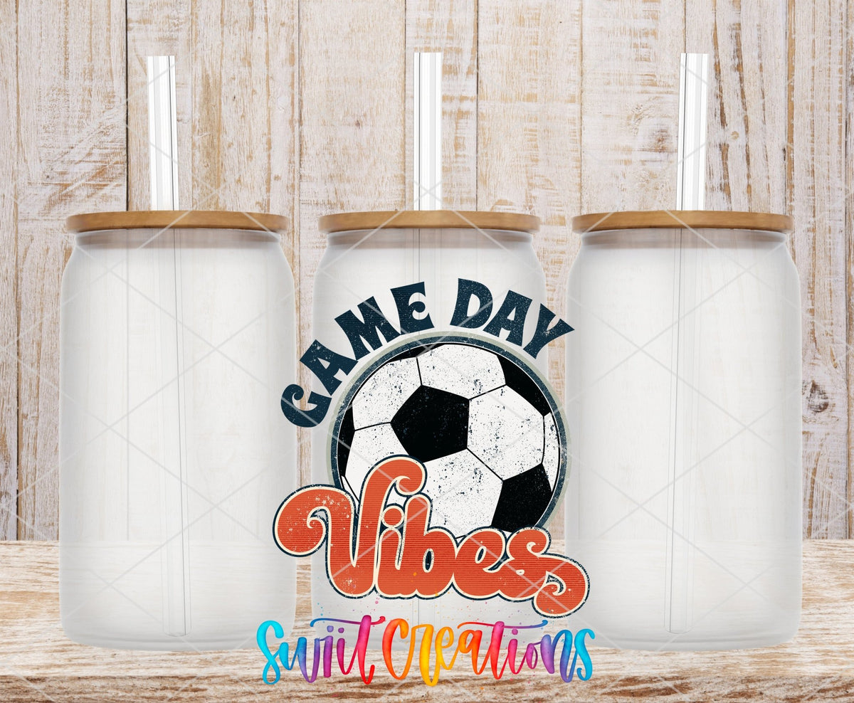 Soccer Game Day Vibes UV DTF Cup Decal | UV145 - Swiit Creations