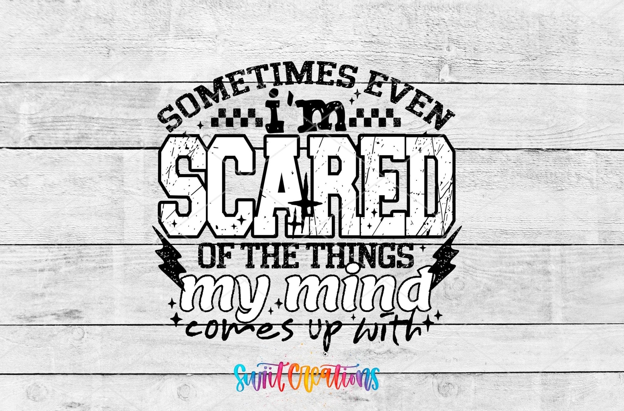 Sometimes I’m Scared Motel Keychain UV DTF Transfer | Funny Anxiety Humor | MK1585 - Swiit Creations