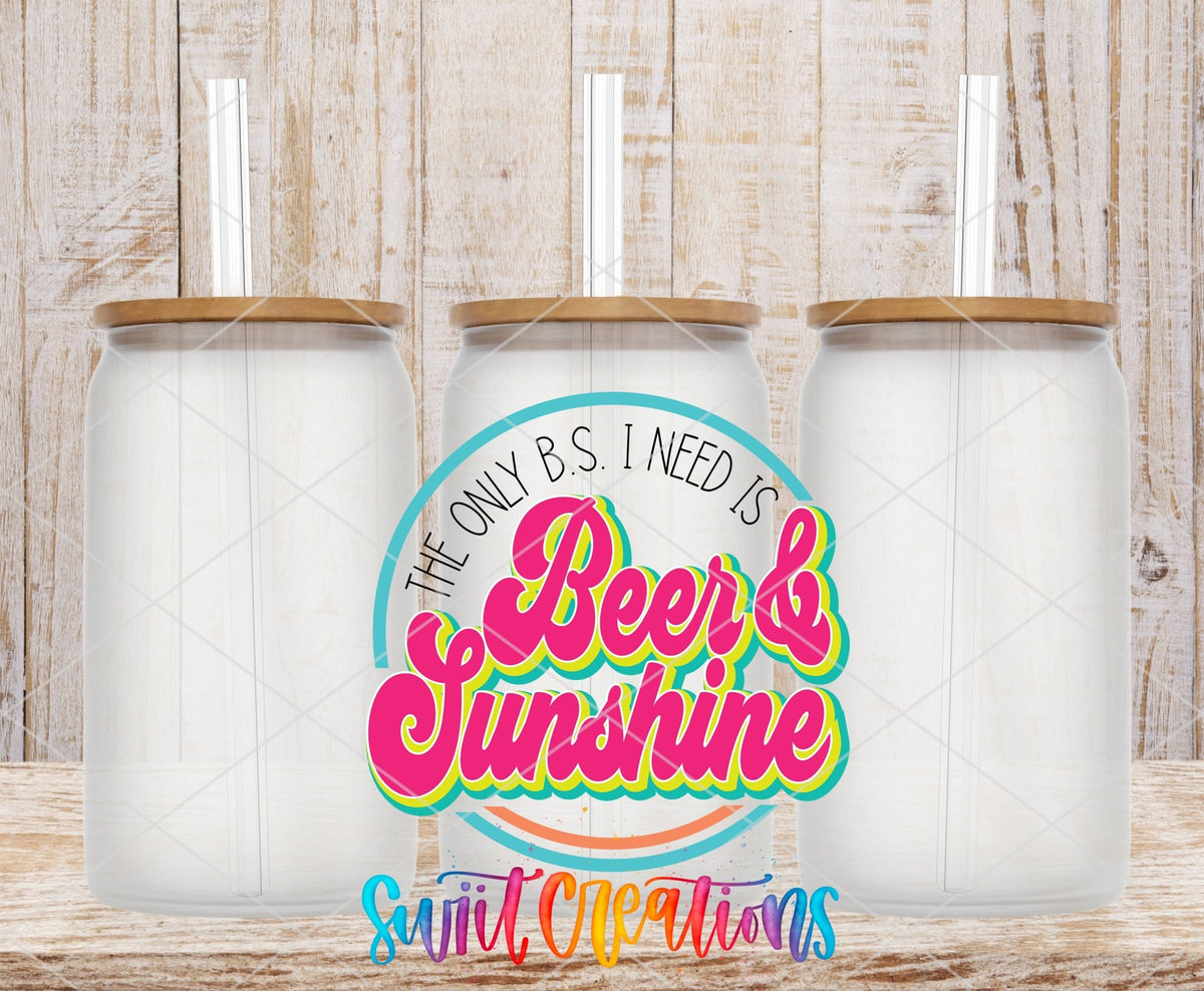 UV DTF Decal - Beer Glass Decal | Waterproof Scratch Resistant Tumbler Wrap | UV847 - Swiit Creations