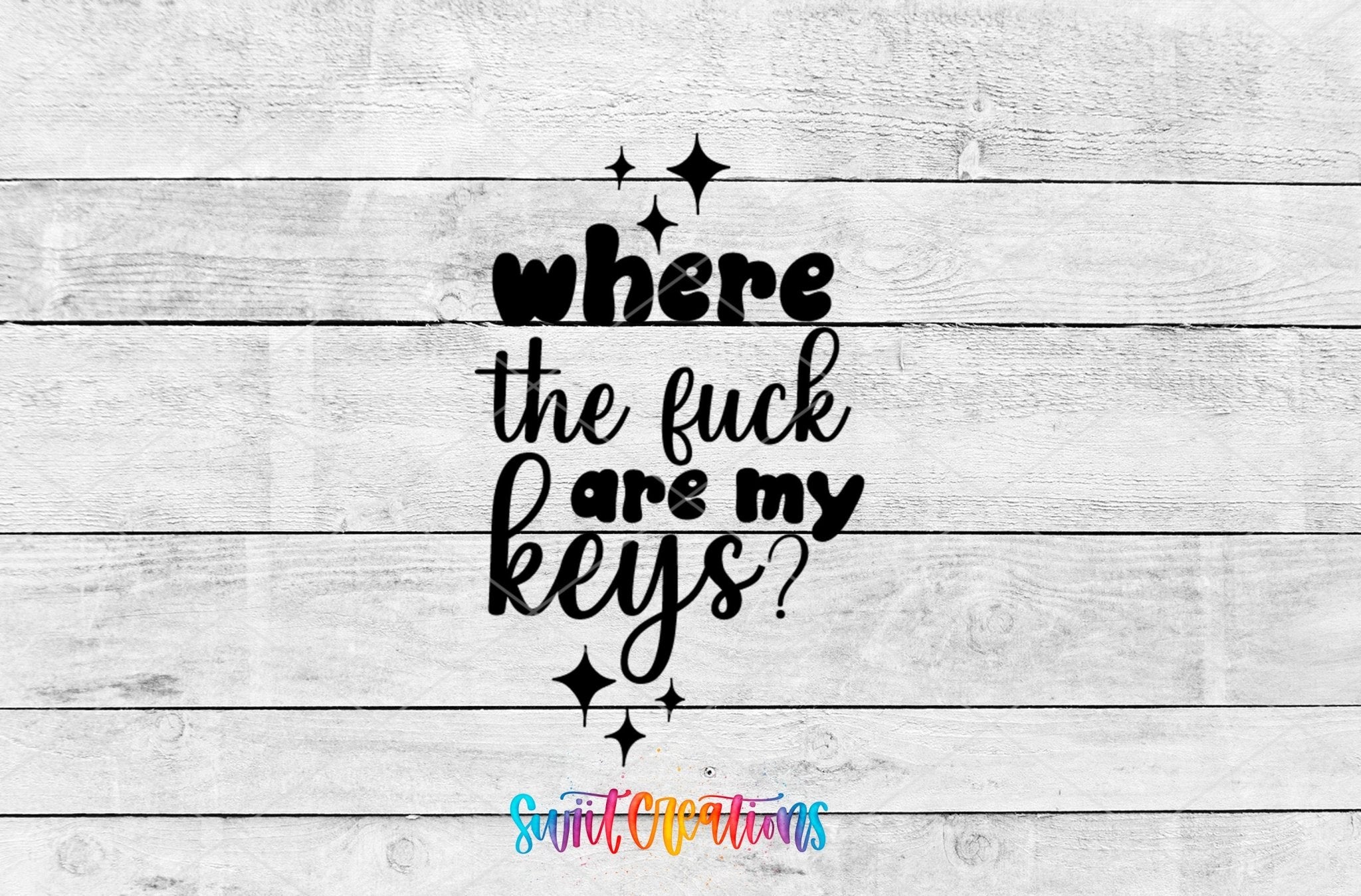 Where The Fuck Are My Keys Motel Keychain UV DTF Transfer | Funny Adult Humor Decal | MK2128 - Swiit Creations