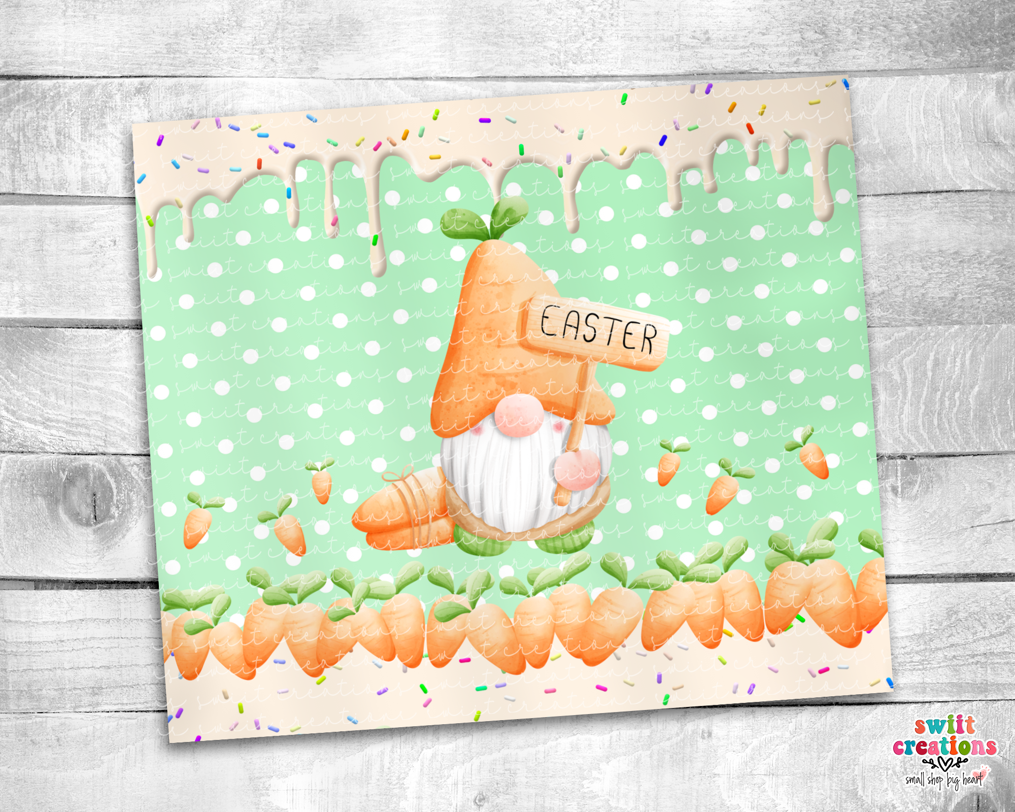 Gnome with Carrots Tumbler (T153)