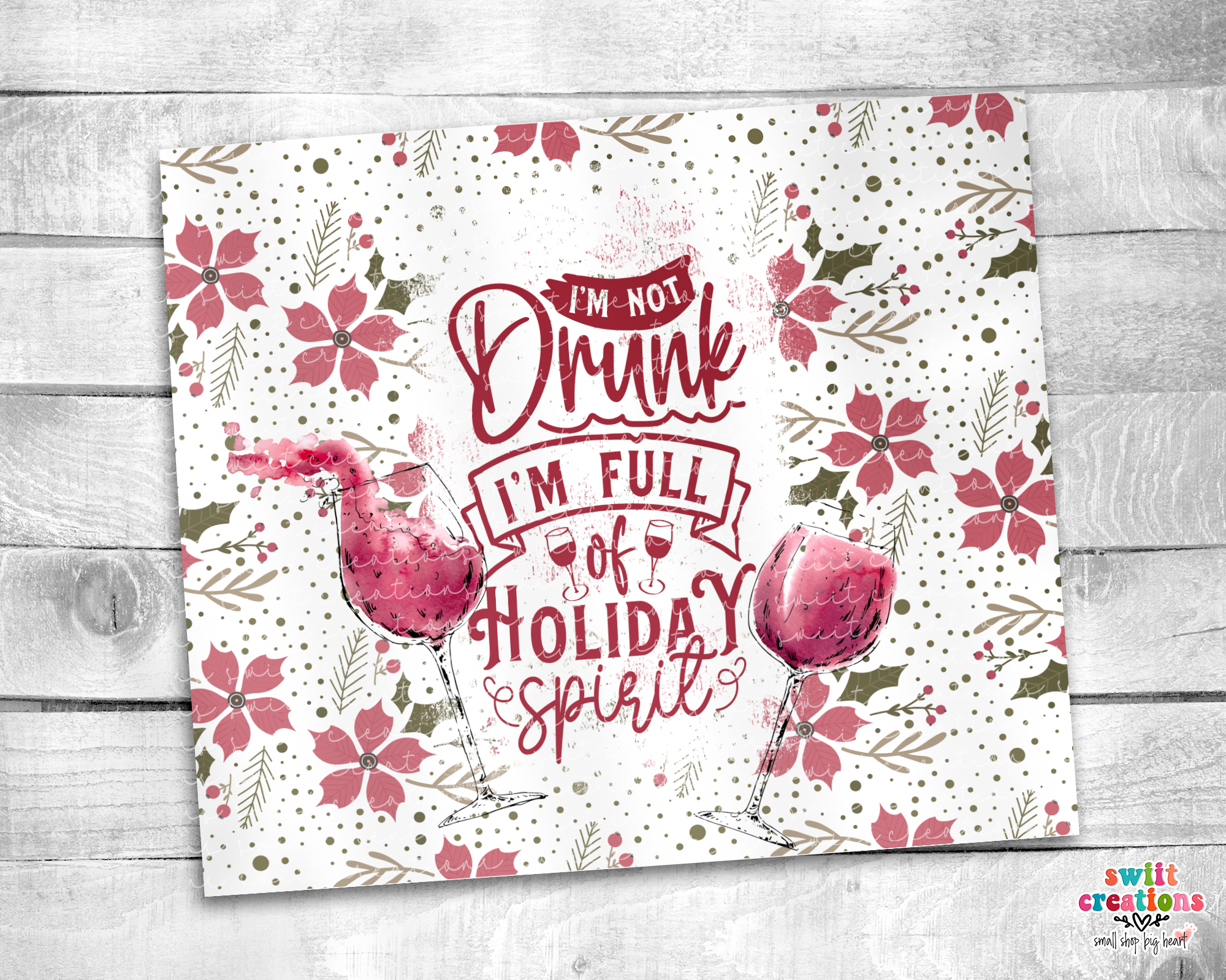 I'm Not Drunk I'm Filled with Christmas Cheer Tumbler (T316)