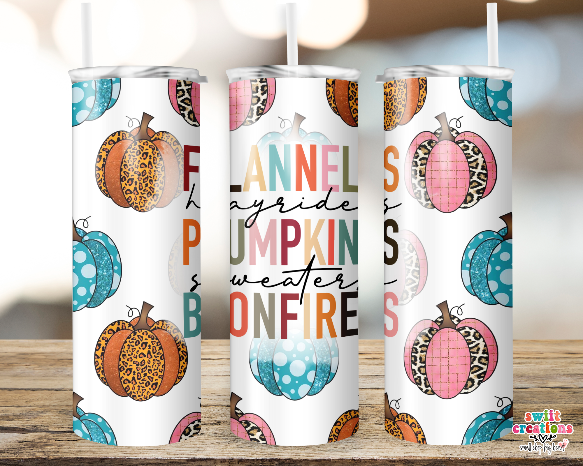 Flannels Pumpkins and Bonfires Tumbler (T326)