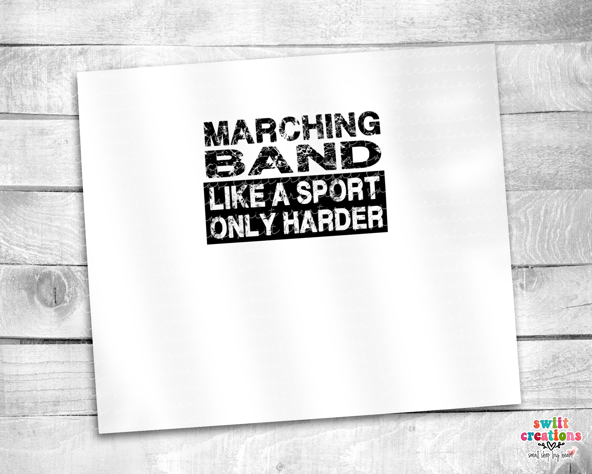 Marching Band Like a Sport Black Tumbler (T035)
