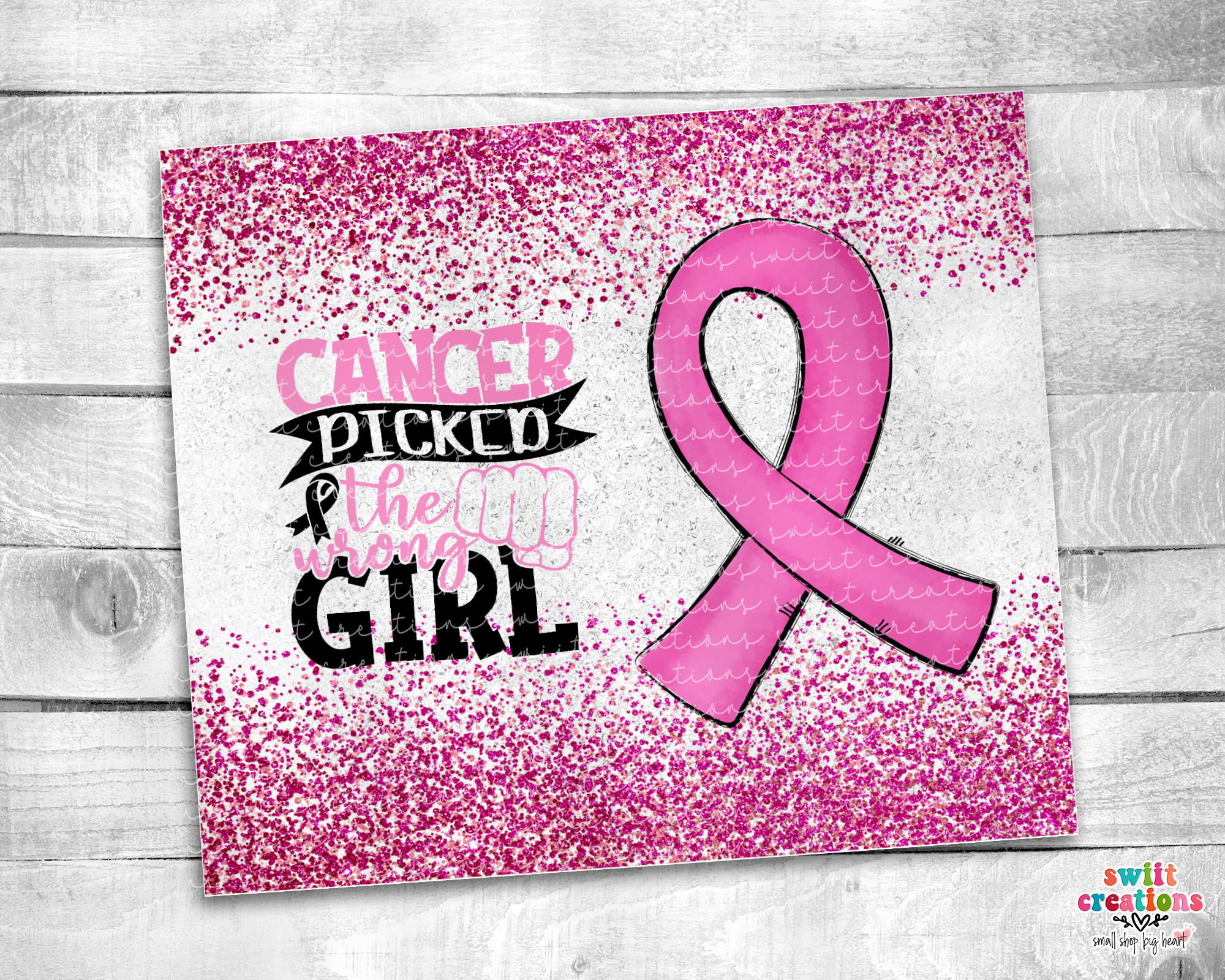 Cancer Picked The Wrong Girl Tumbler (T251)