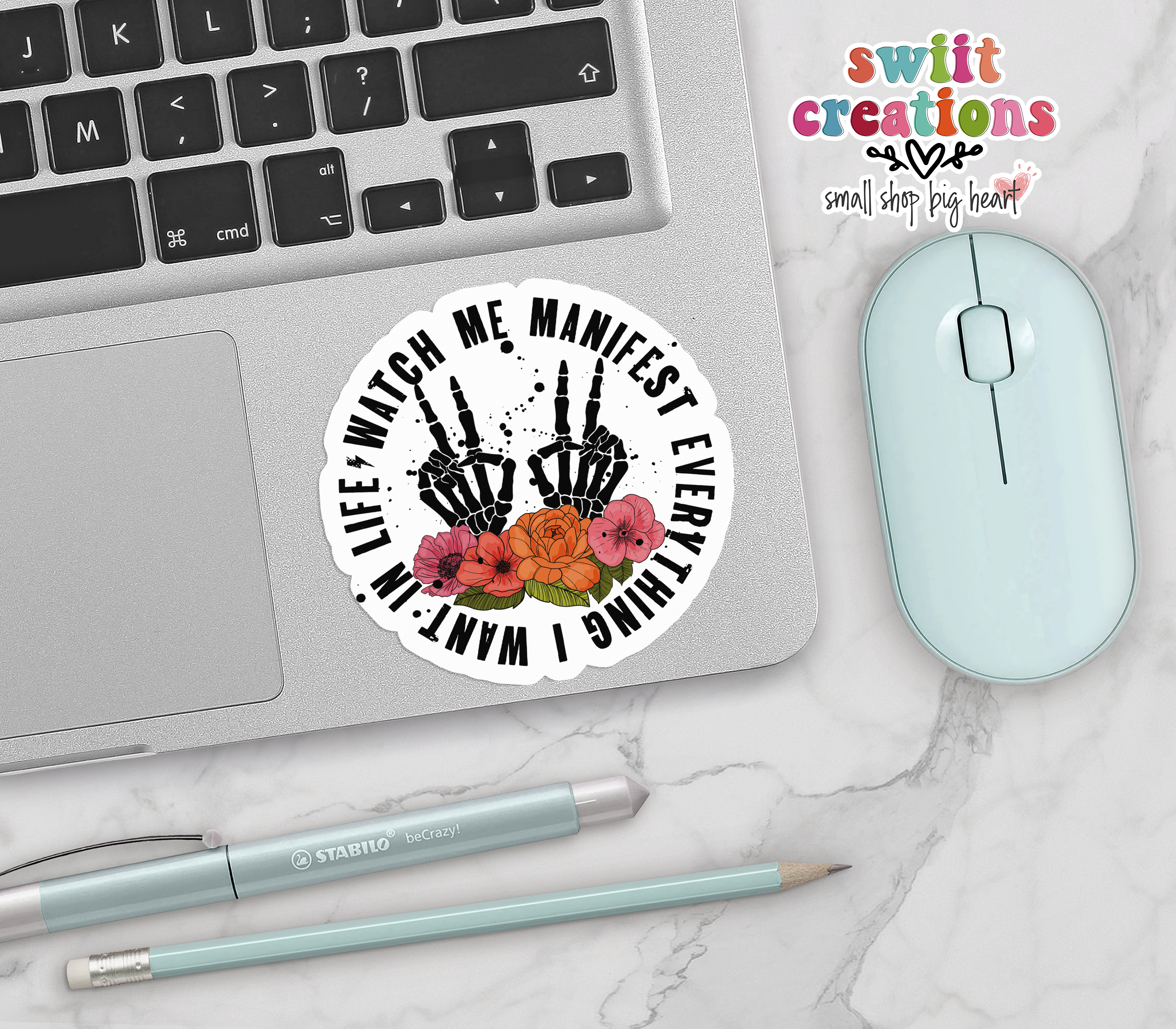 Watch Me Manifest Everything I Want In Life Waterproof Sticker SS366