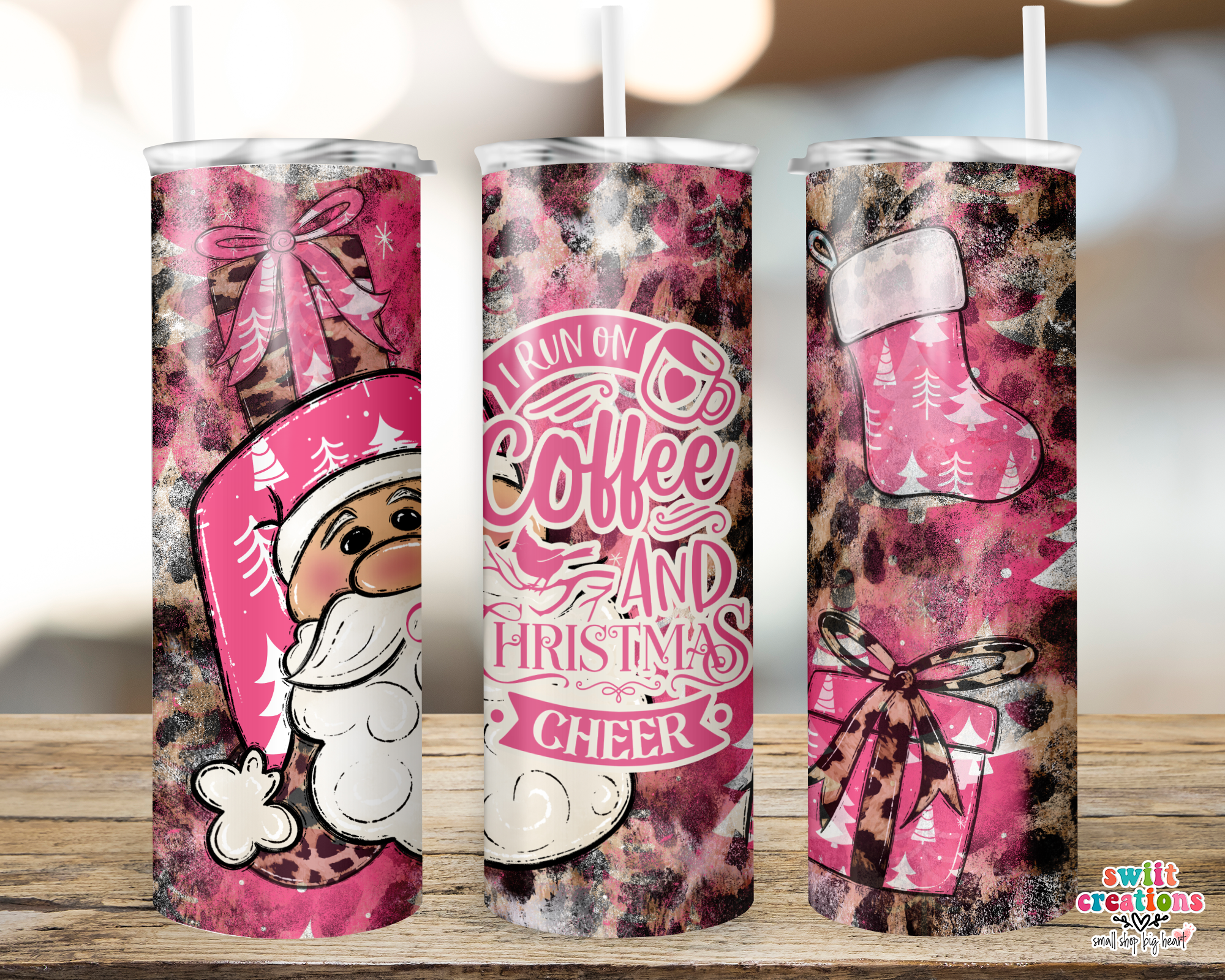 I Run On Coffee and Christmas Cheer Tumbler (T313)