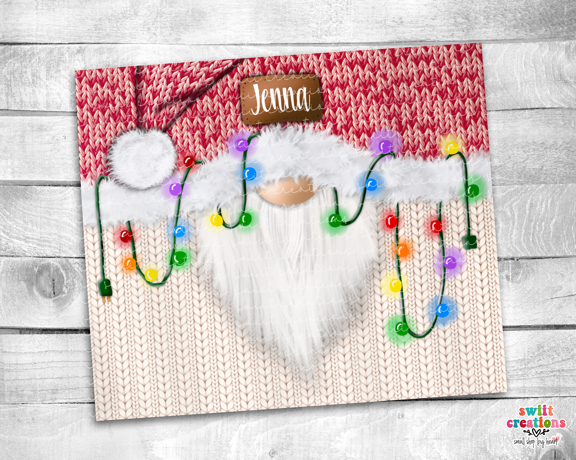 Christmas Lights Gnome Tumbler (T306)