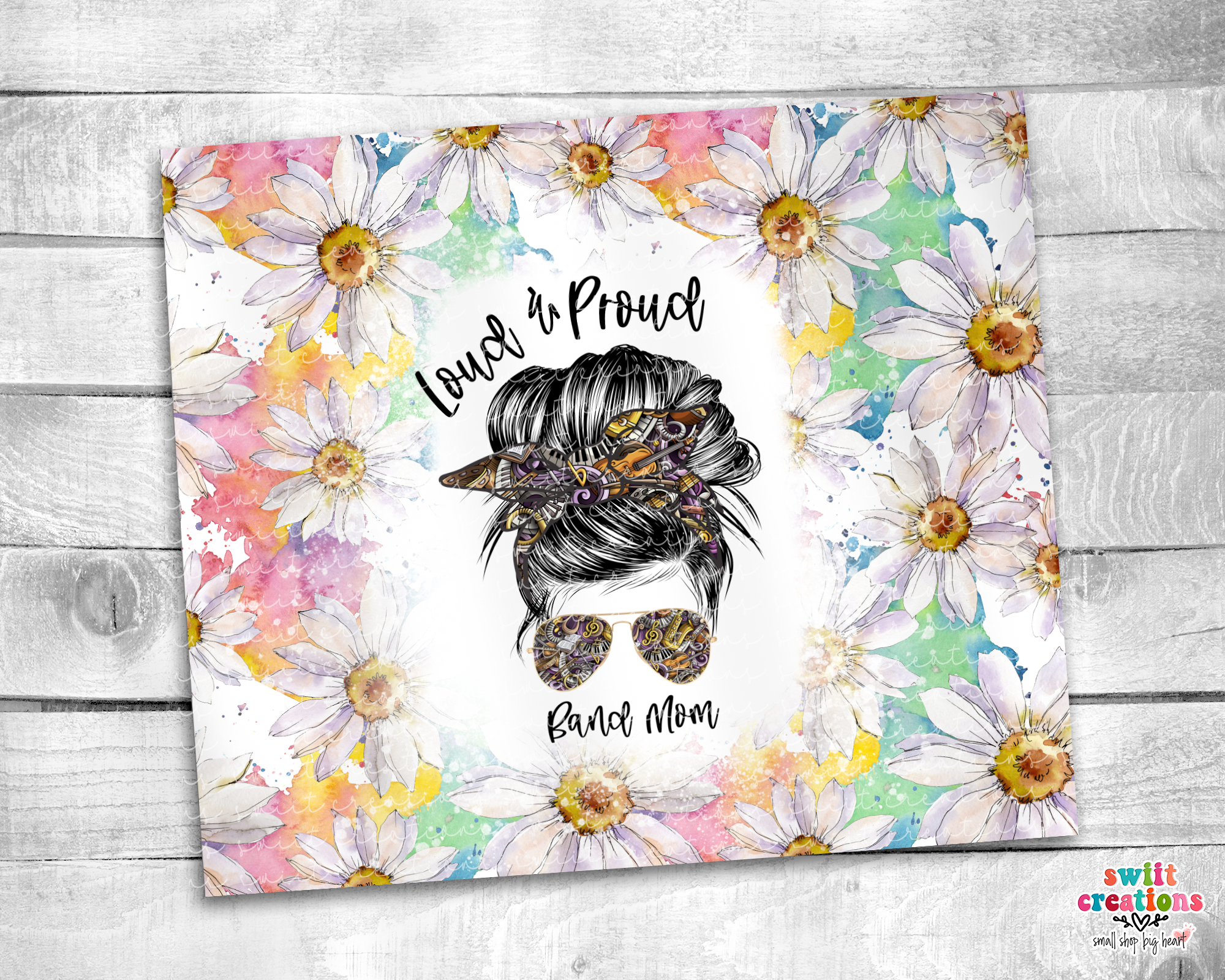 Floral Loud and Proud Band Mom Tumbler (T263)