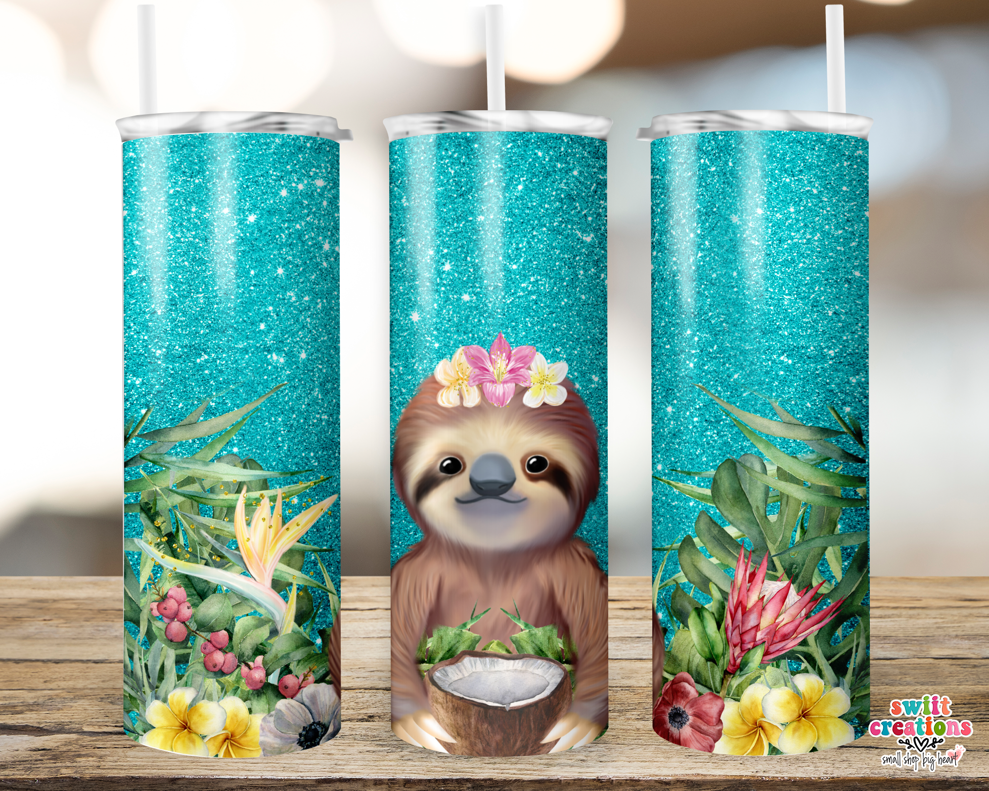 Happy Sloth Tumbler (T217)