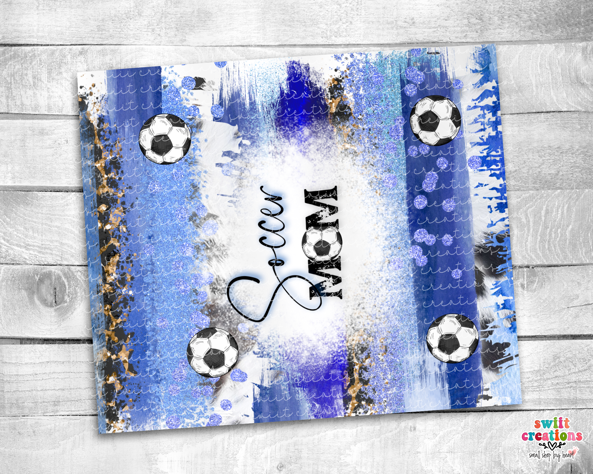 Blue Soccer Mom Tumbler (T367)