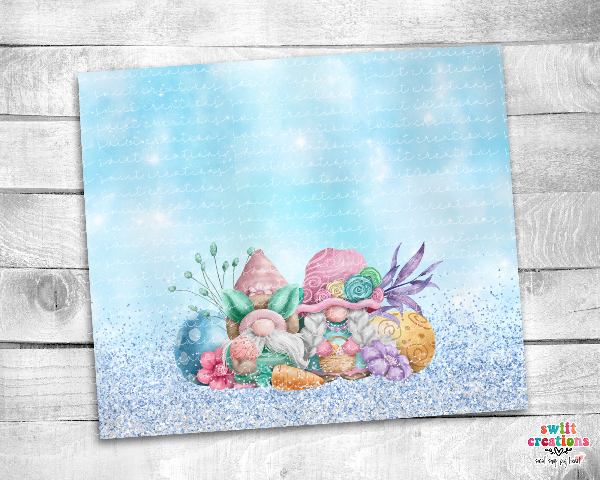 Blue Sky Easter Gnome Tumbler (T171)