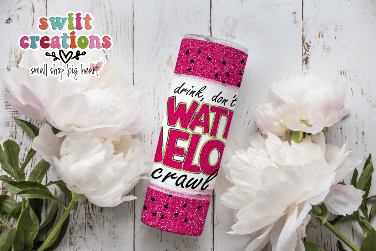 Watermelon Crawl Tumbler (T210) - Swiit Creations