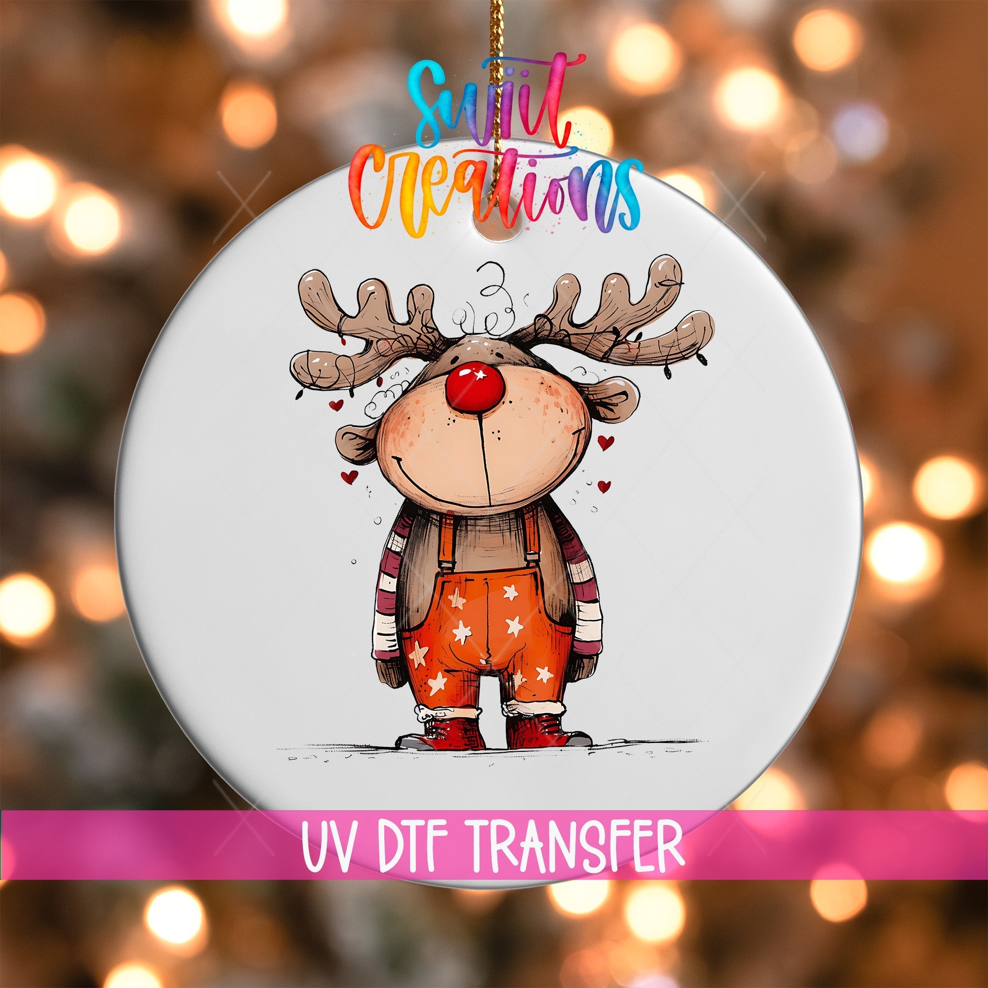 Christmas Ornament UV DTF Transfers - Swiit Creations