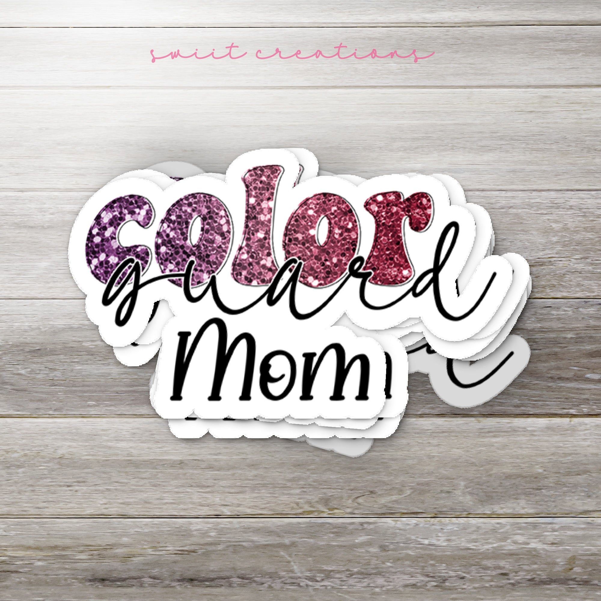 a sticker that says color my mom on it