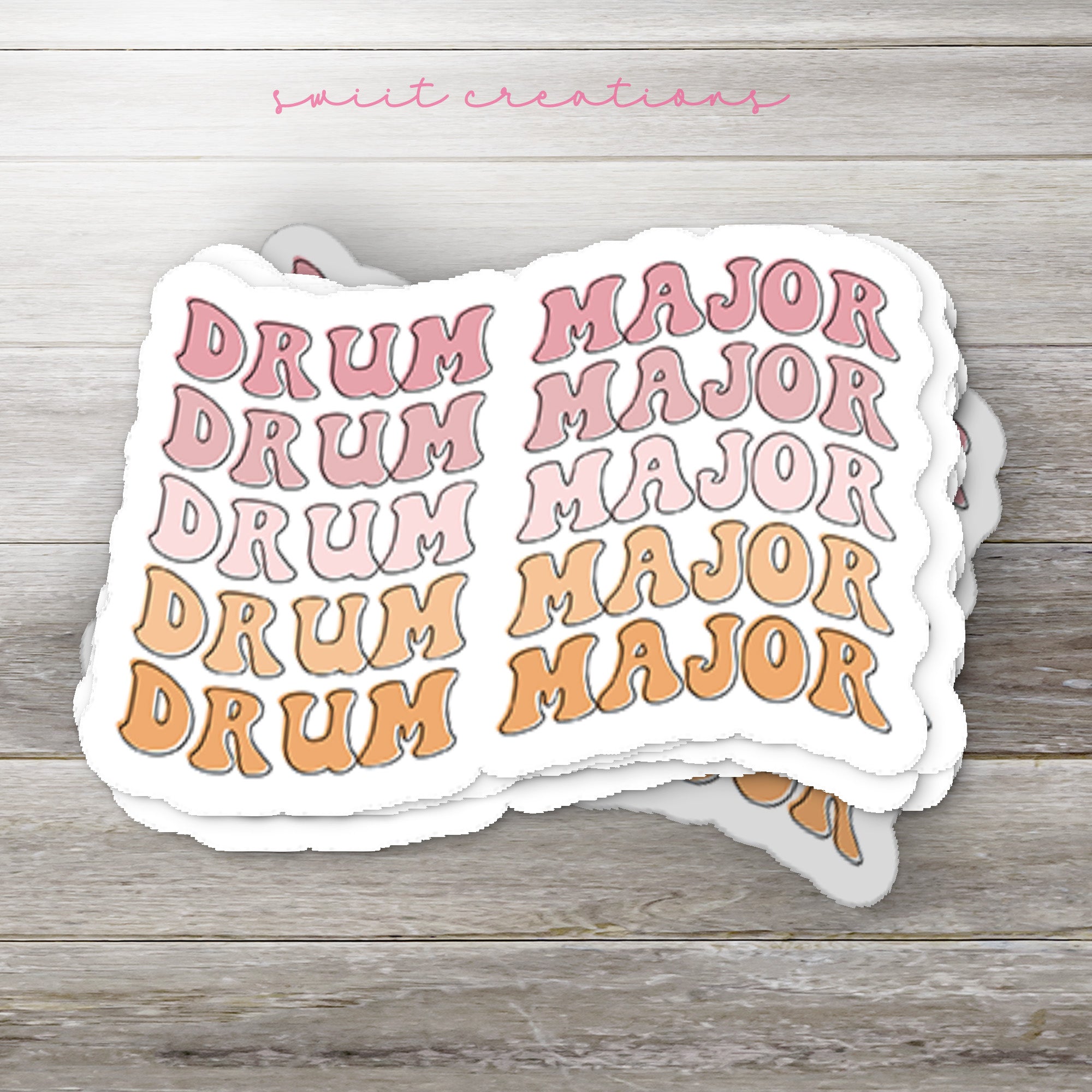 a sticker that says drum major drum major drum major drum major major major major