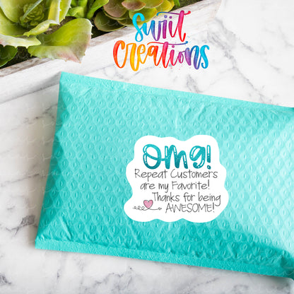 a blue envelope with a handwritten message on it