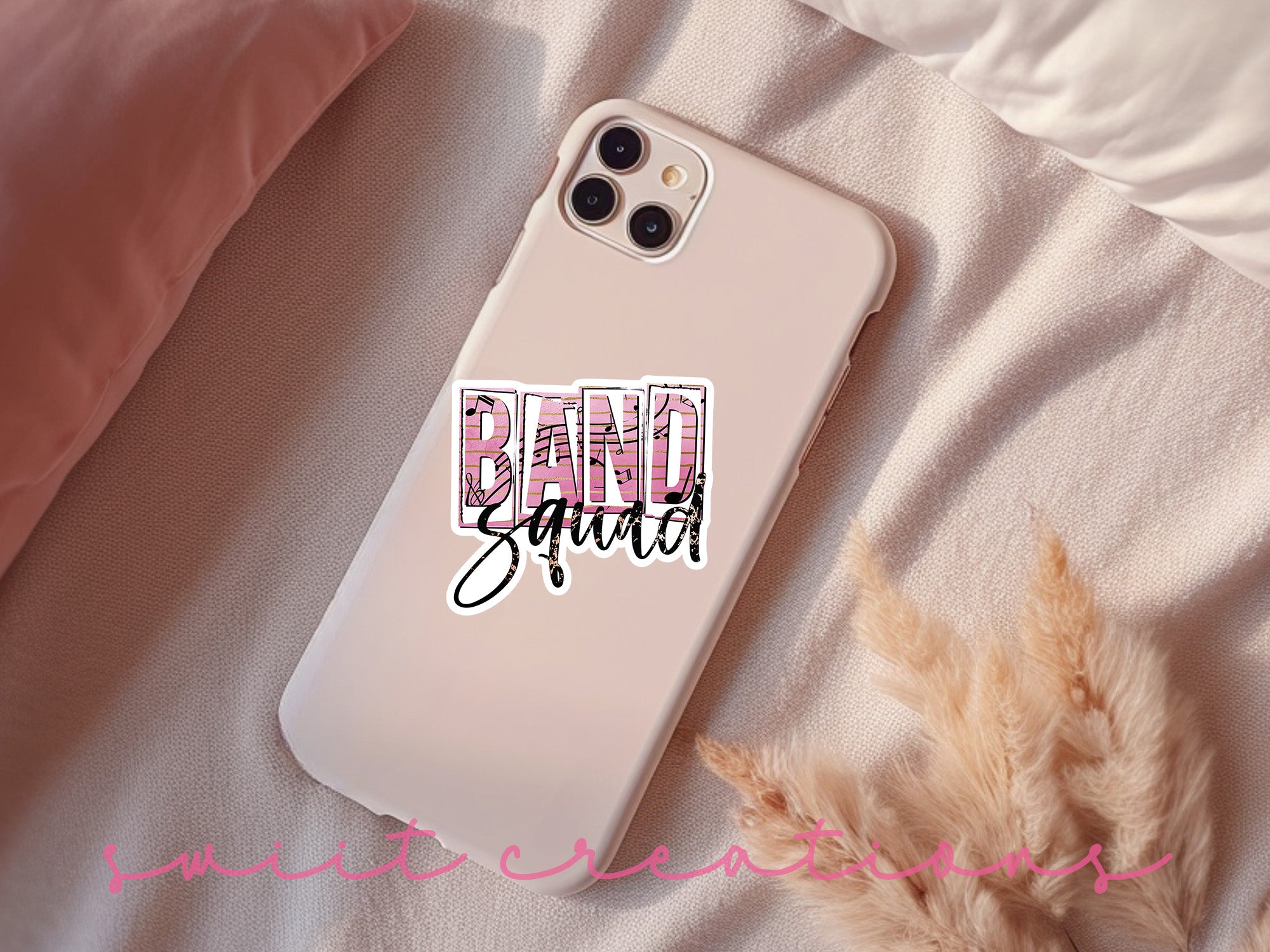 a phone case with the words band squad on it
