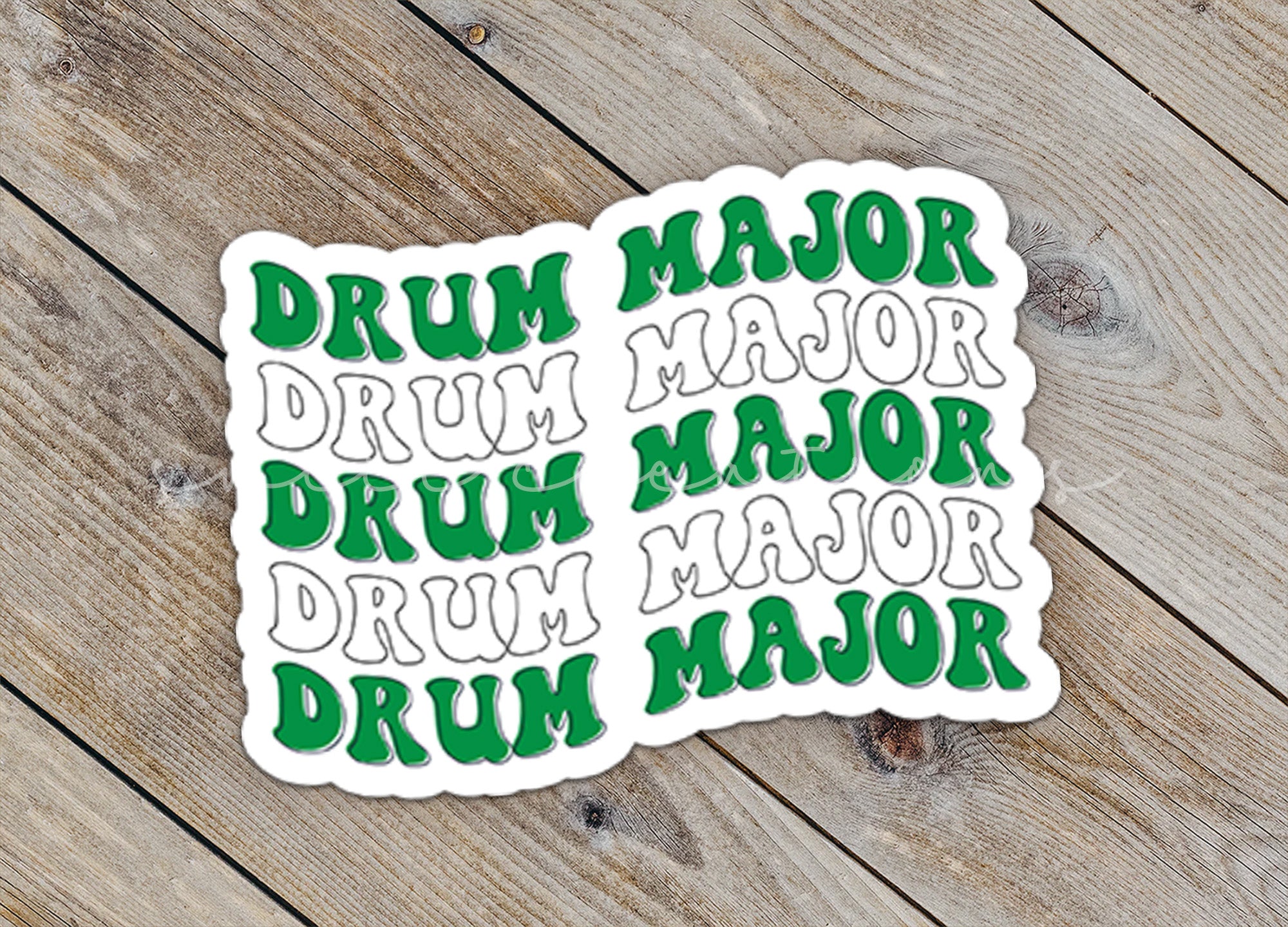 a sticker that says drum major, drum major, drum major, drum major
