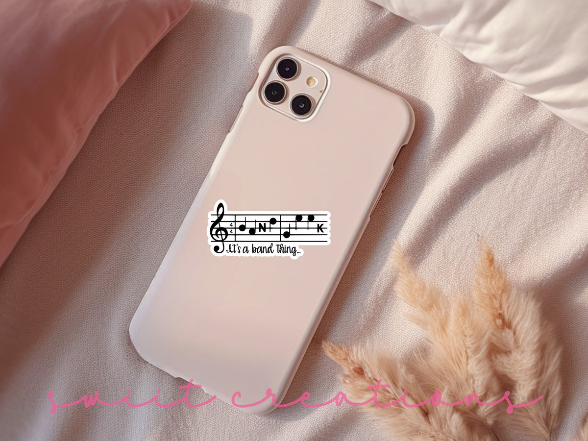 a phone case with a musical note on it