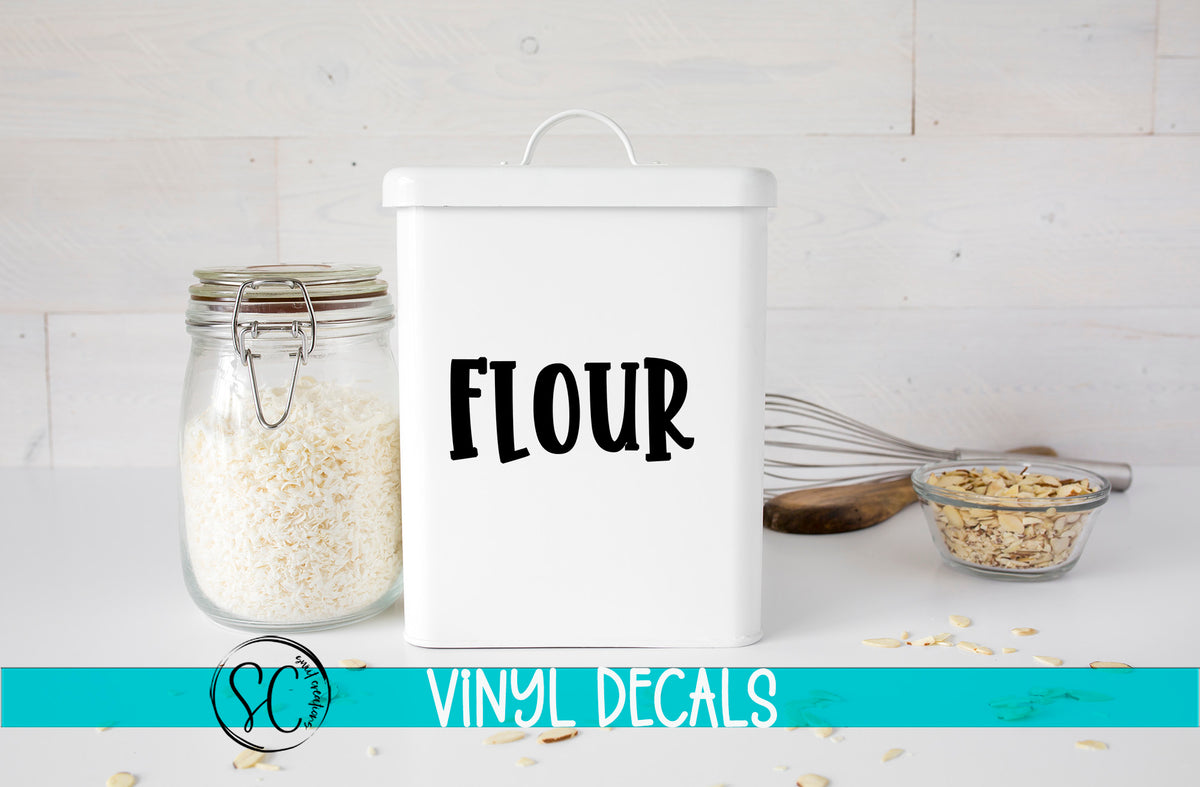 a canister with a spoon and a bowl of oatmeal