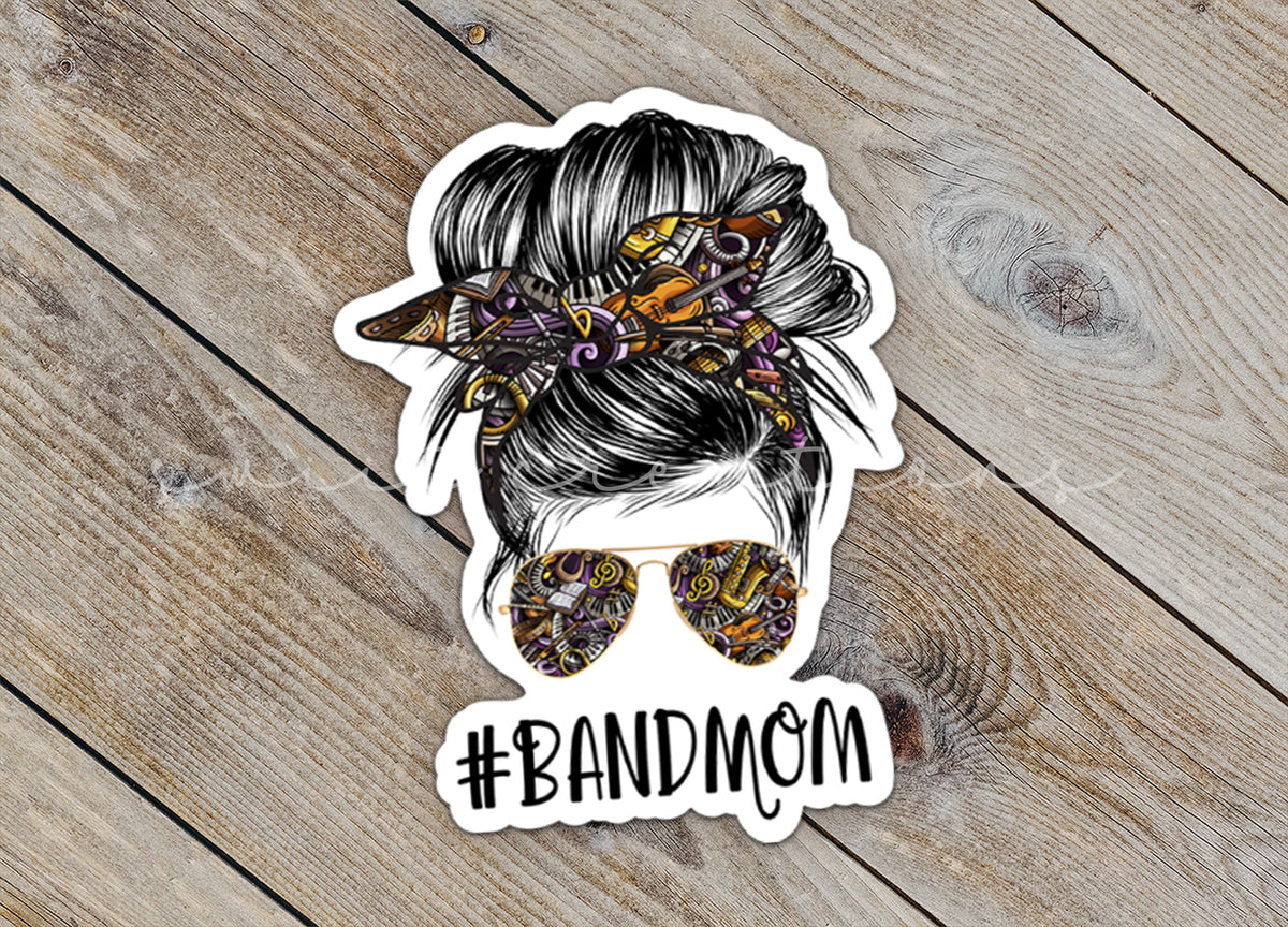 a sticker of a woman with a bandana on her head
